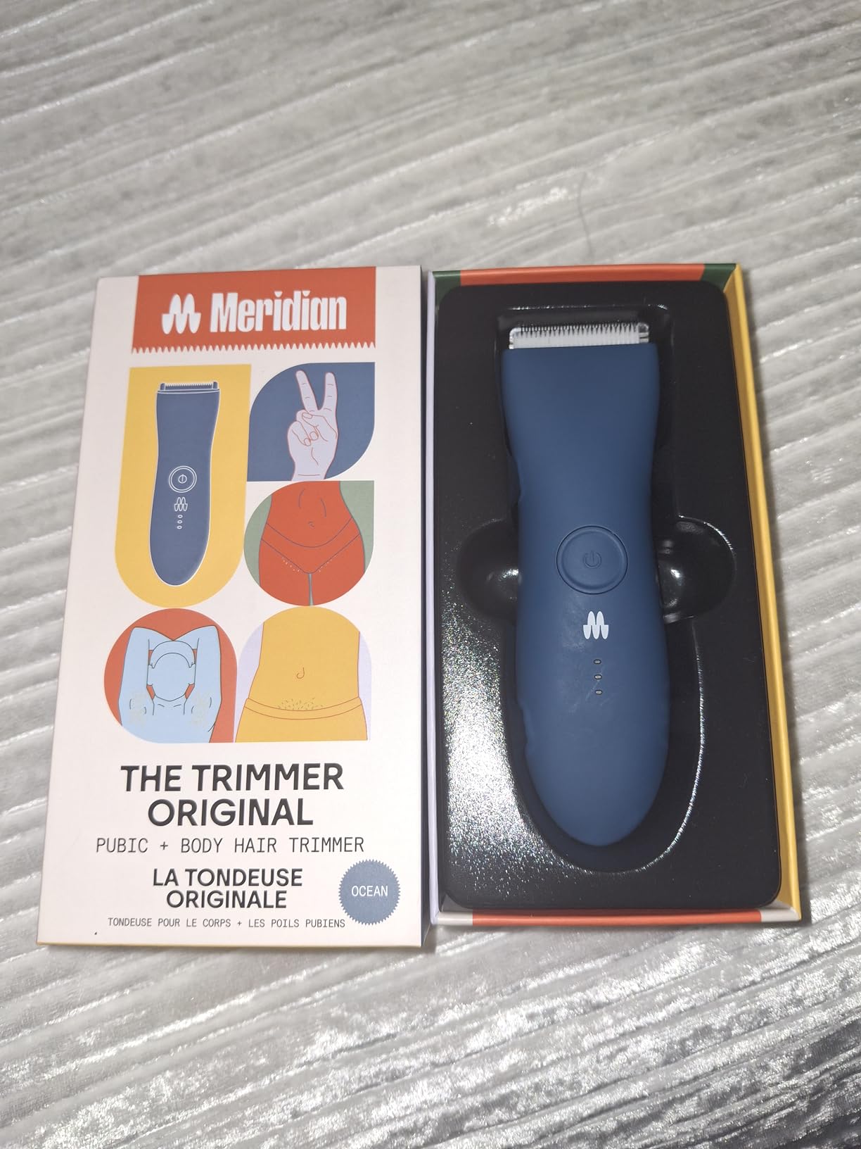 MERIDIAN The Trimmer Original - Body Hair Trimmer for Men, Electric Shaver for Pubic Hair, Chest, Legs & Bikini, Waterproof & Rechargeable, Sage customer photo 2