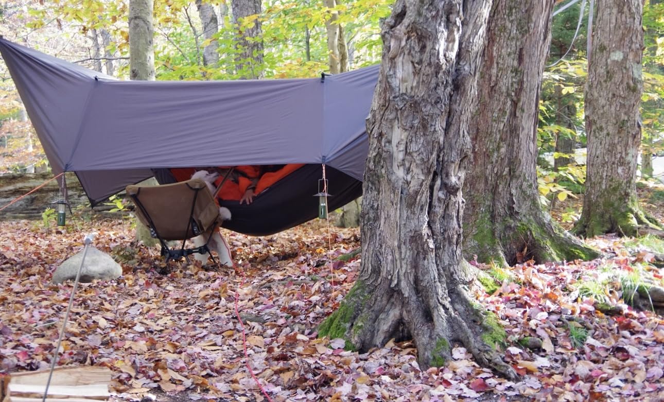 onewind 12×10 ft Hammock Tarp, Ultralight Tarp Silnylon Hammock Rain Fly Lightweight Waterproof Camping Tent Tarp with Doors customer photo 2