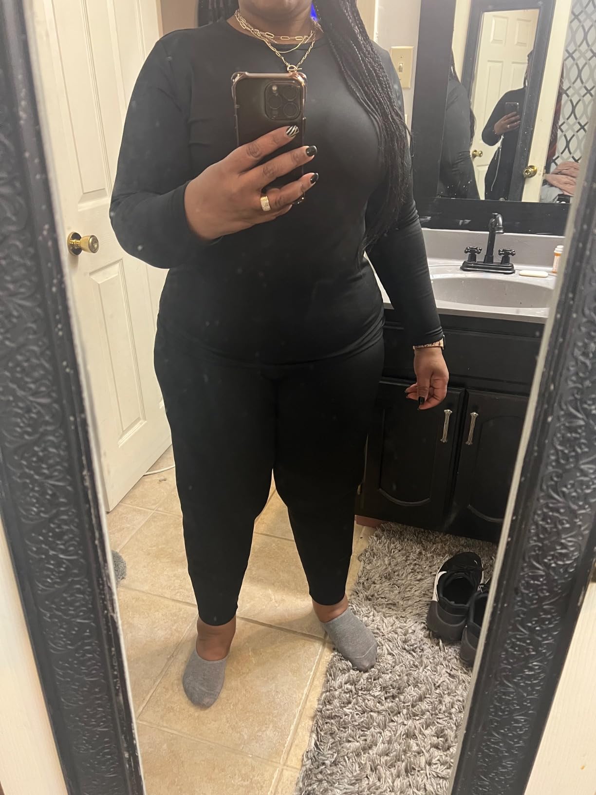 WEERTI Thermal Underwear for Women Long Johns with Fleece Lined Base Layer Women Cold Weather Top Bottom customer photo 2