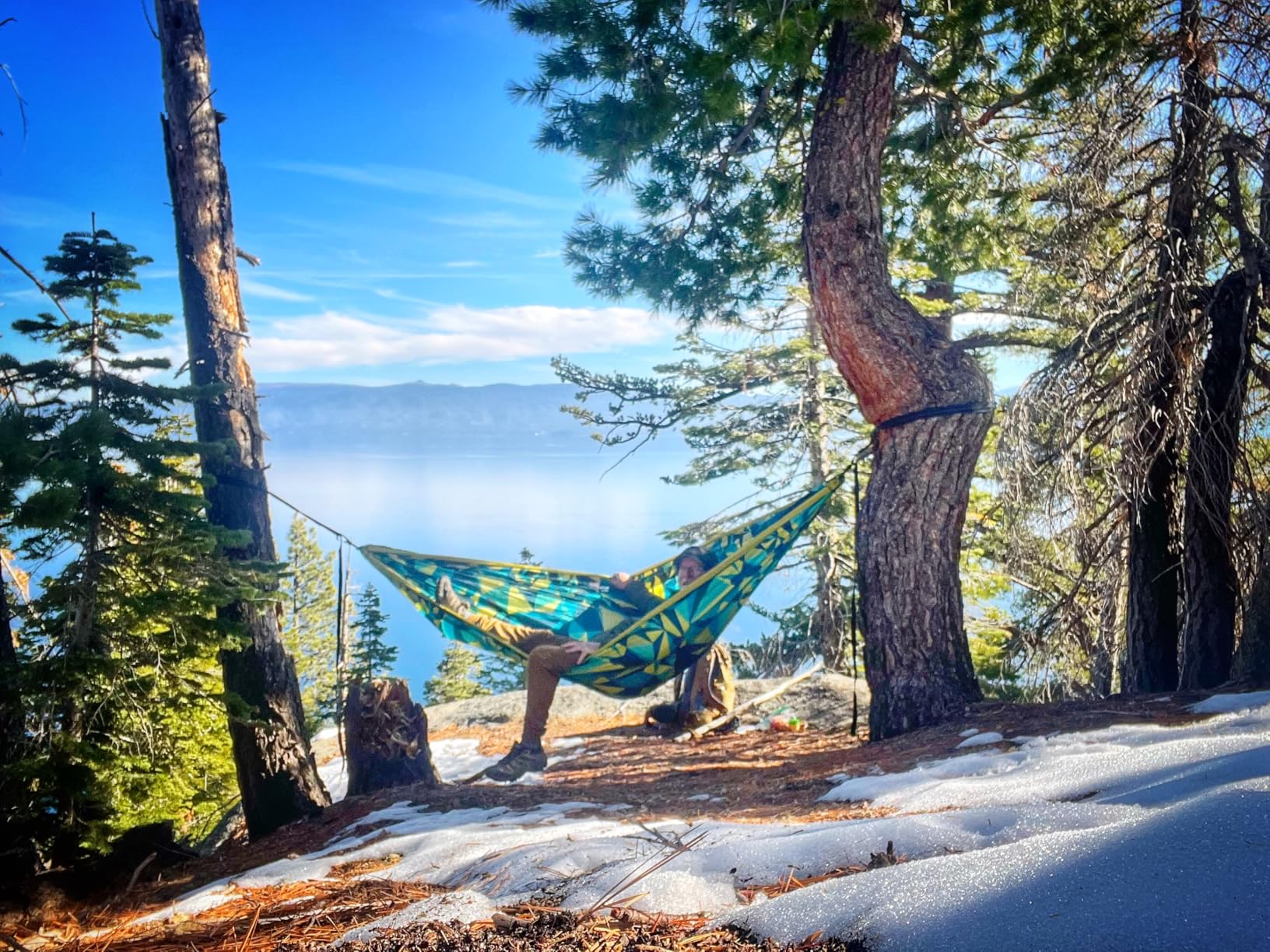 ENO Ember UnderQuilt - Protective and Warm Hammock Quilt with Recycled Synthetic Insulation - for Camping, Hiking, Backpacking, Festival, Travel, or The Beach - Pacific customer photo 1