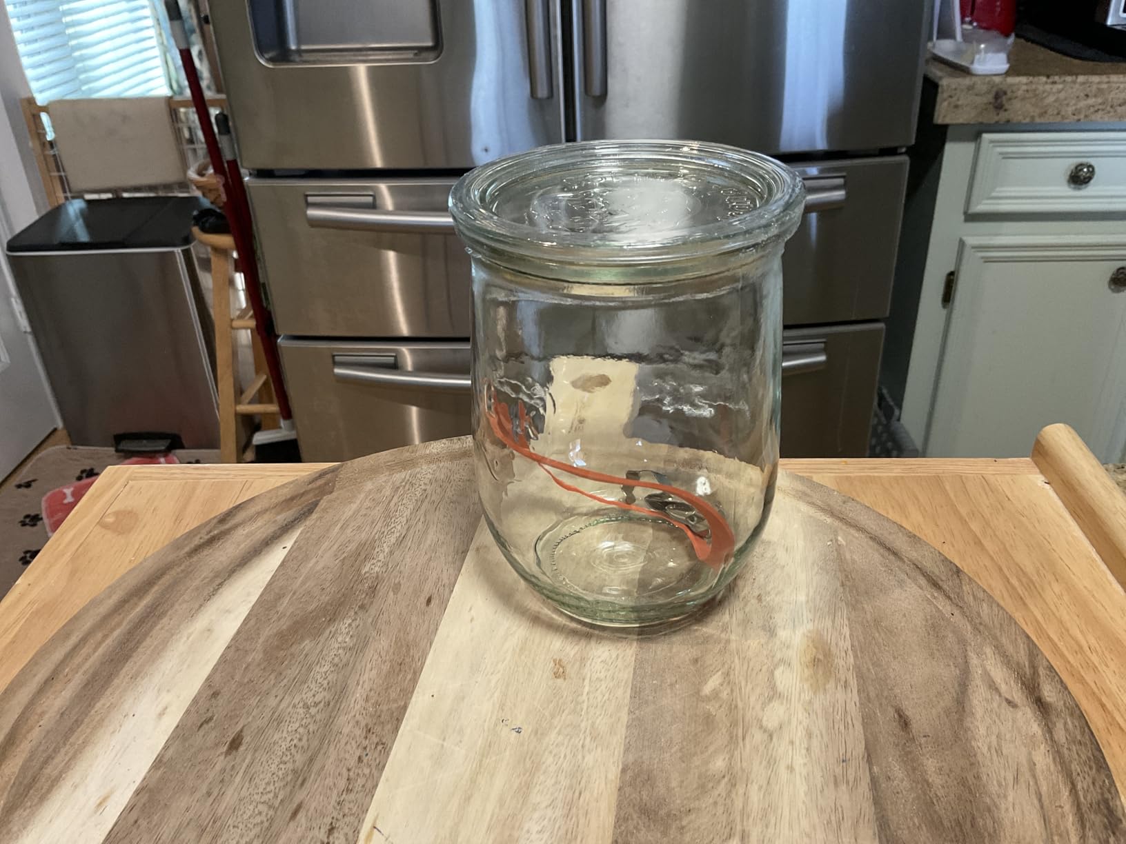 Weck Tulip Jars 1 Liter - Large Sour Dough Starter Jars with Wide Mouth - Suitable for Canning and Storage - 2 with Glass Lids customer photo 1