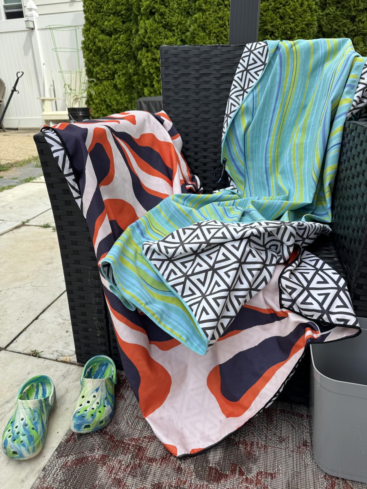 ECCOSOPHY Microfiber Beach Towel - Sand Free Towels are Quick Dry, Light Weight, Super Absorbent - Perfect Pool, Travel, Cruise, Camping Essentials - Oversized Extra Large for Adults 71x35 in customer photo 1