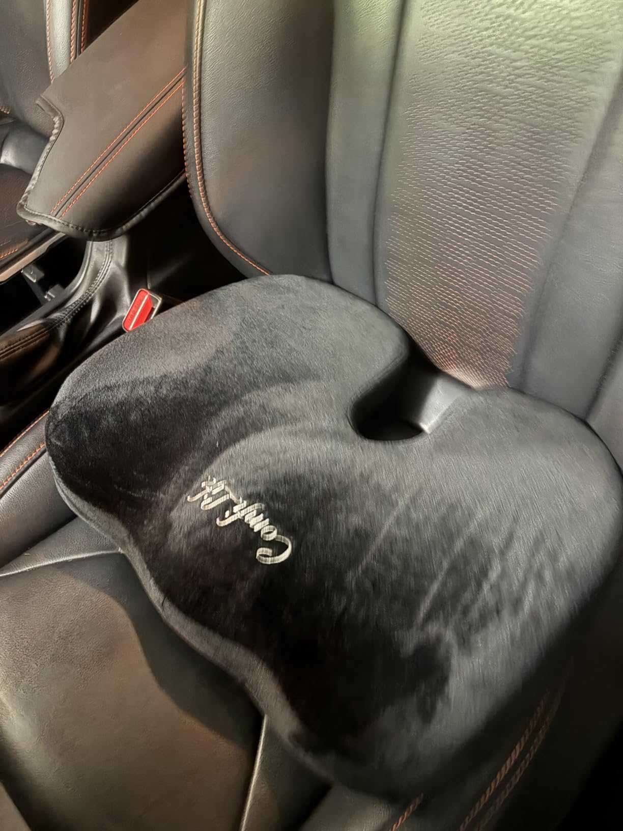 ComfiLife Premium Gel & Memory Foam Seat Cushion - Doctor Recommended Office Chair Cushion, Car Seat Cushion - Chair Cushions for Back & Sciatica Pain Relief - Seat Cushions for Office & Desk (Black) customer photo 2