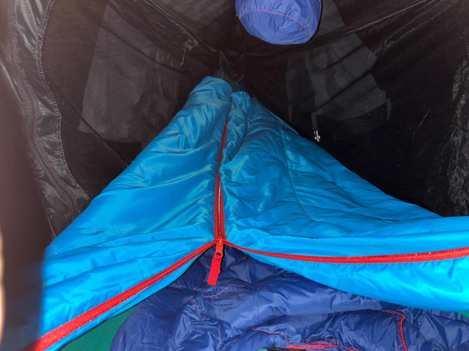 GRAND TRUNK 360° ThermaQuilt 3-in-1 Hammock Underquilt | Converts to Sleeping Bag or Blanket | 40°F Rated, Lightweight Insulated Camping Quilt | Blue/Navy customer photo 1
