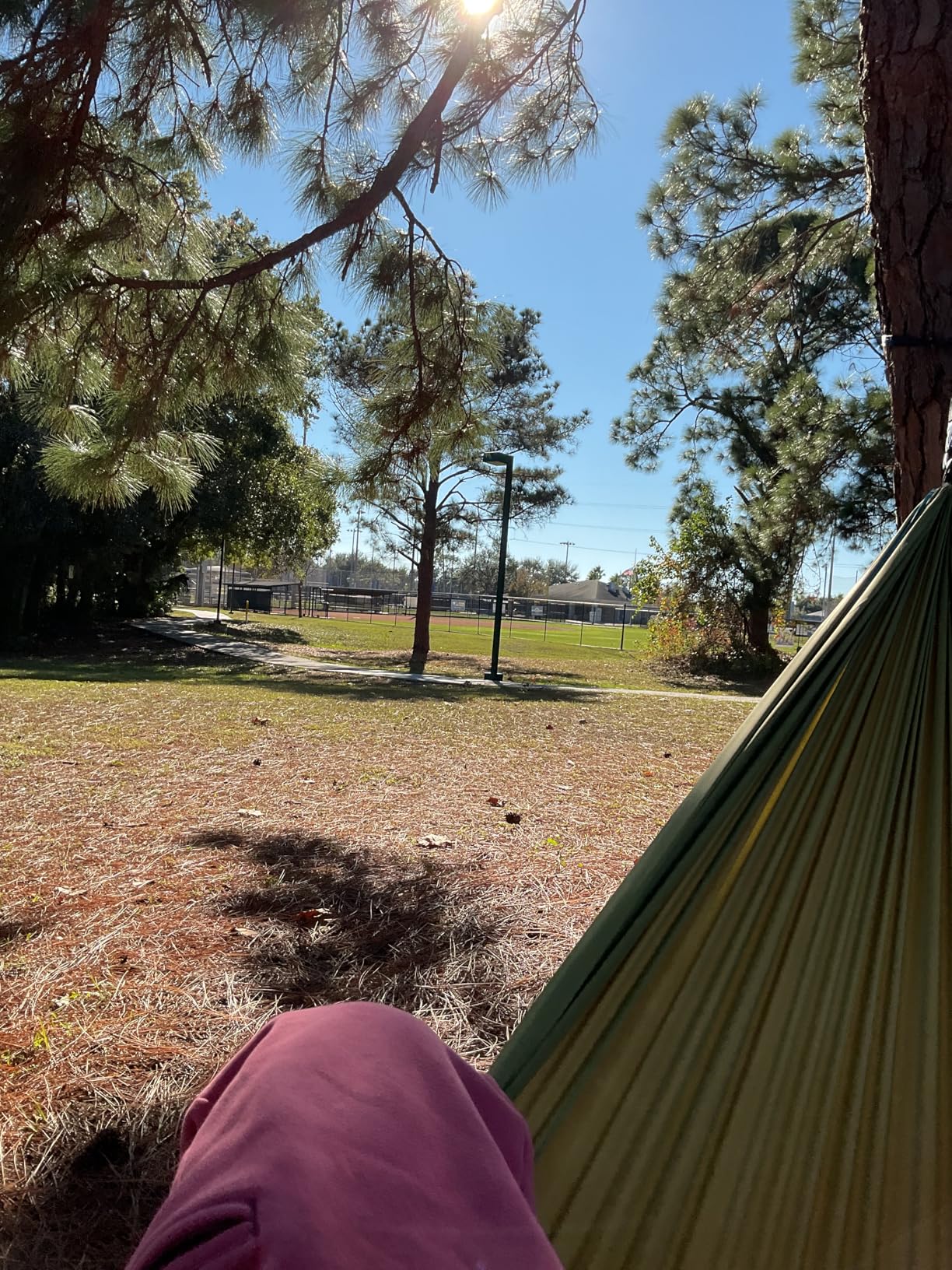 Double Deluxe Hammock | Ultra-Strong & Lightweight | 11 ft Hammock with Ripstop Nylon | 500 lb Capacity | Fast-Drying & Weather-Resistant | Olive Green/Khaki customer photo 1