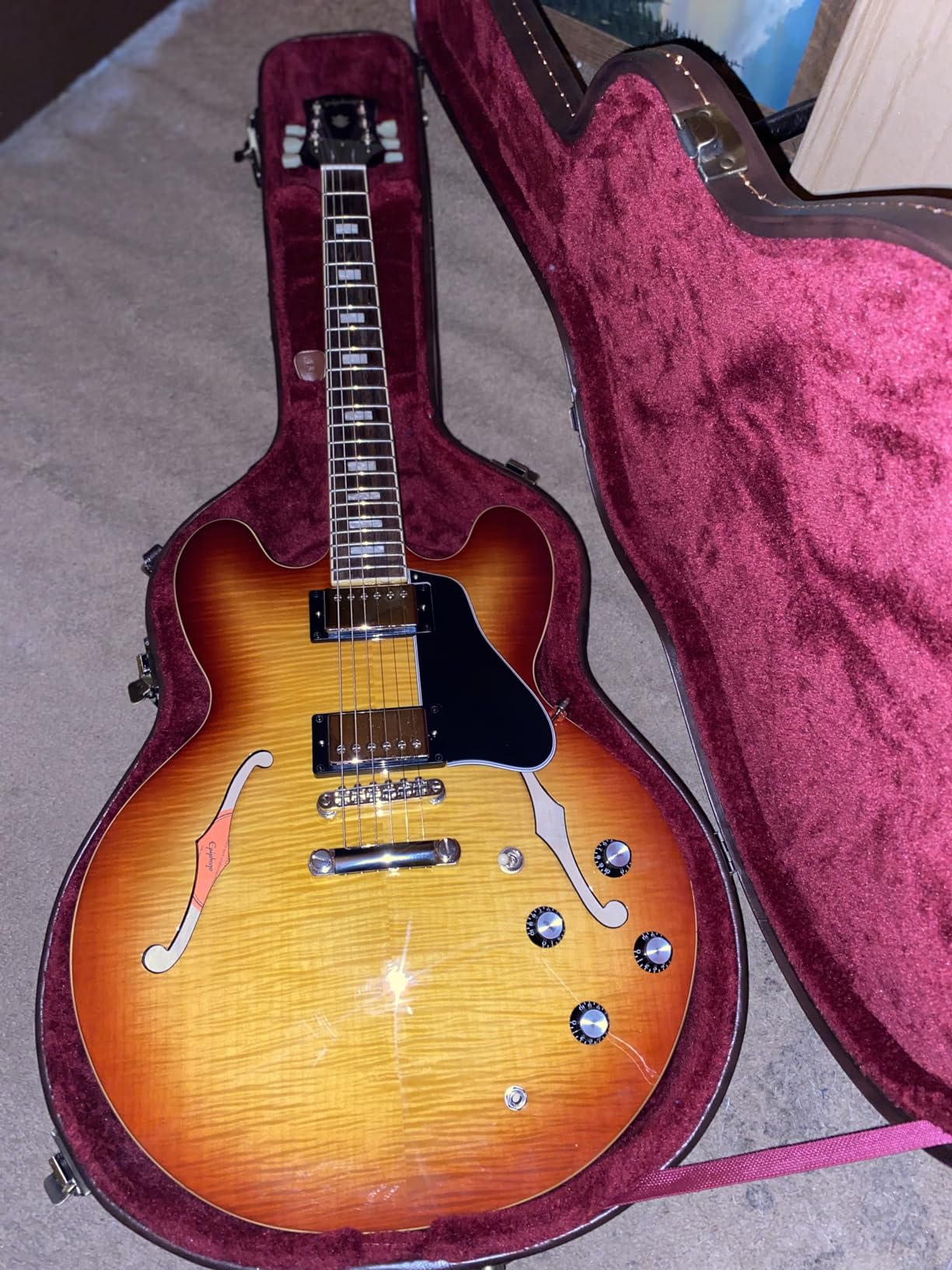 Epiphone ES335 Figured Top Semi Hollowbody Electric Guitar - Blueberry Burst customer photo 2
