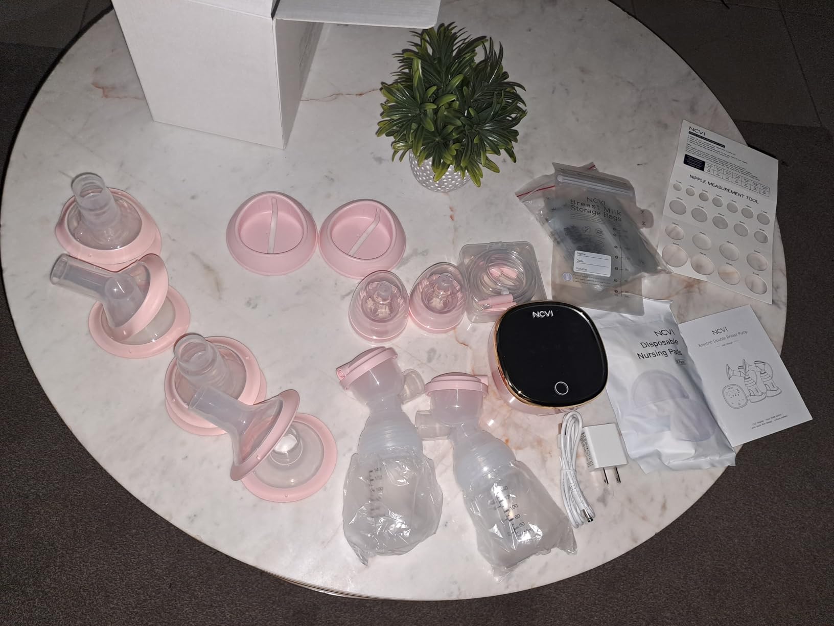 NCVI Electric Breast Pump 8782, Portable Hospital-Grade Double Pump with 4 Modes & 9 Levels, Anti-Backflow, Rechargeable Quiet Breastfeeding Pump for Efficient Comfortable Use at Home, Work or Travel customer photo 2