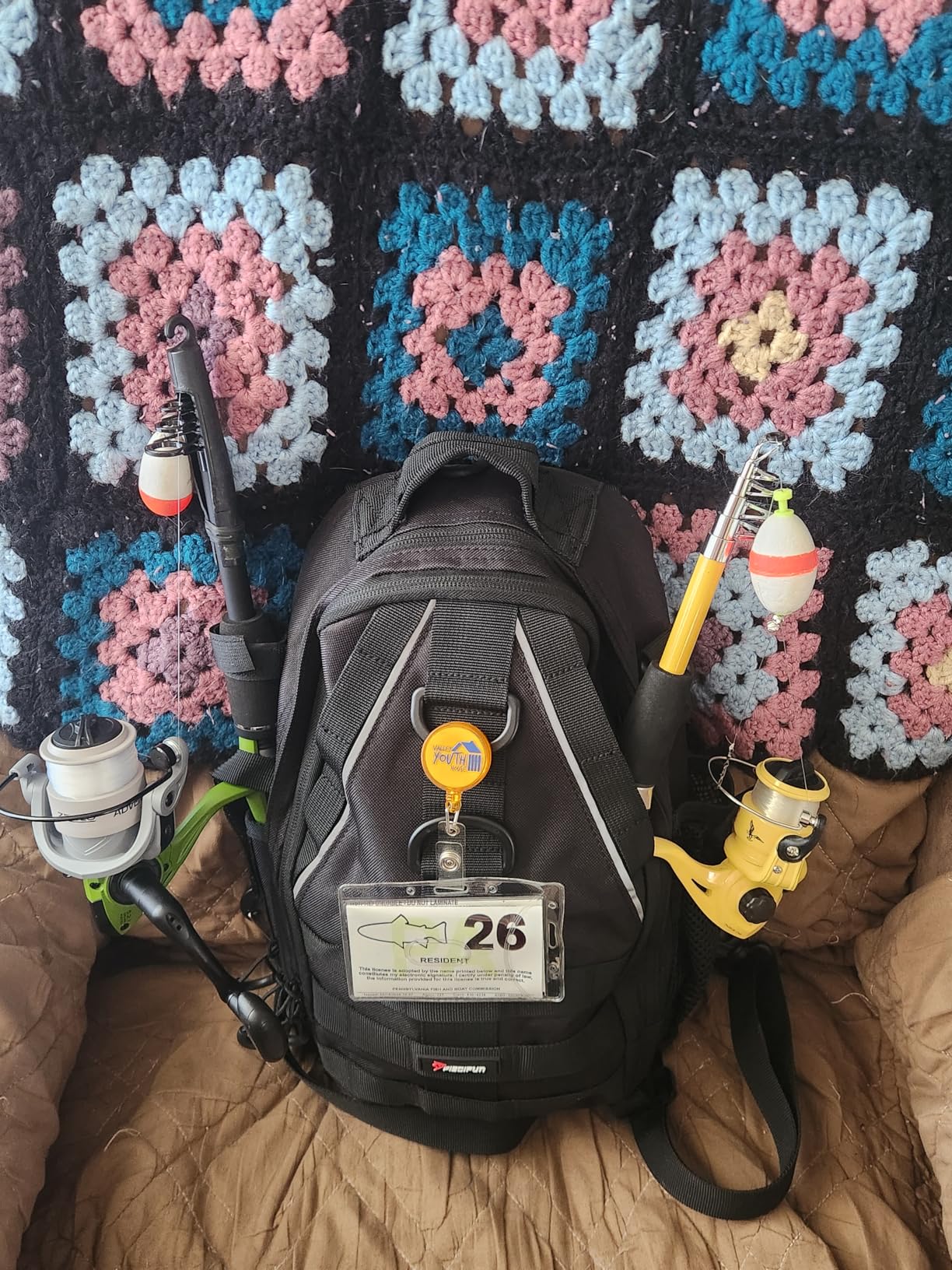 Piscifun Fishing Backpack with Rod Holder, Lightweight Sling Bag Storage Gear and Equipment customer photo 1