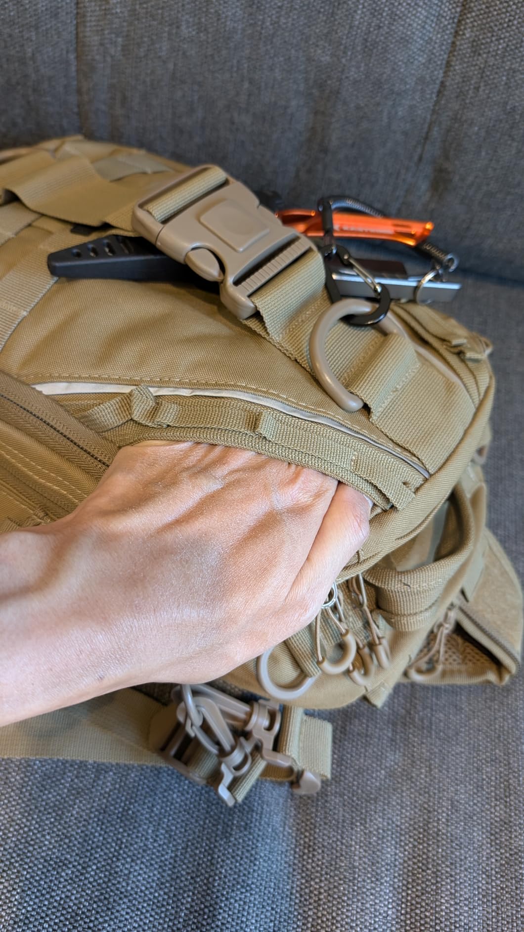 Piscifun Fishing Backpack with Rod Holder, Lightweight Sling Bag Storage Gear and Equipment customer photo 2
