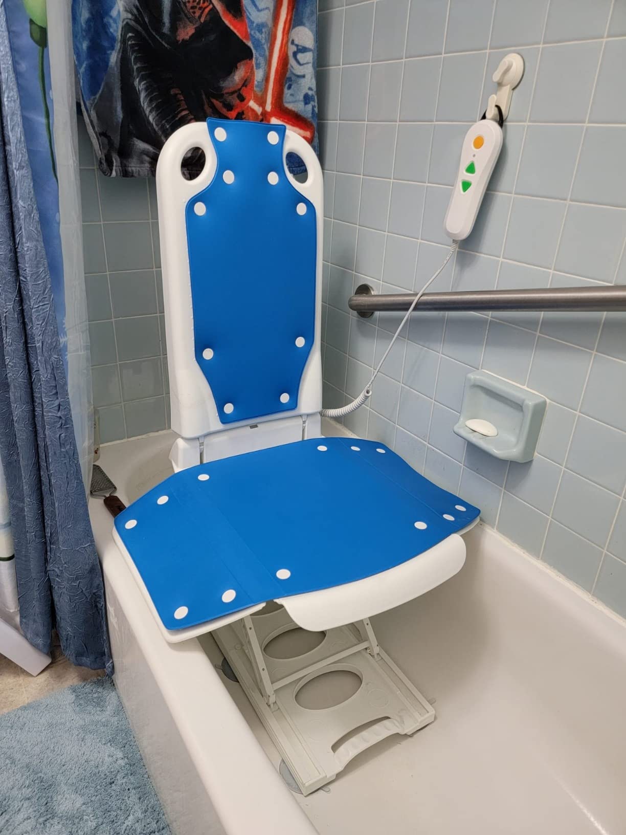 MAIDeSITe Electric Chair Lift, Stand Up Independently from Floor, Collapsible Bath Lift with Non-Slip Suction Cups, Floor Lift for Elderly, Support Up to 300 LBS customer photo 2