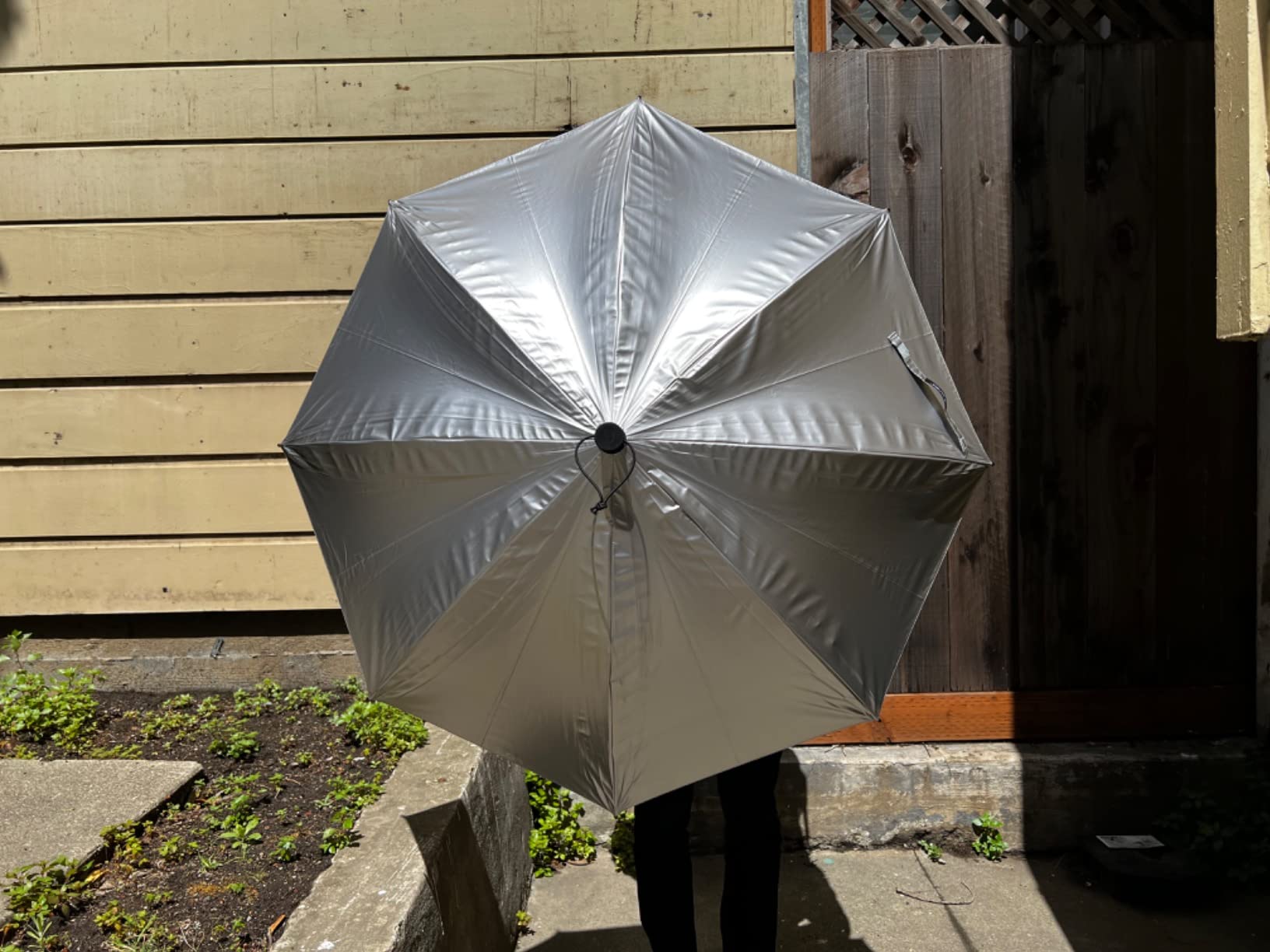 46 Inch Large Hiking Umbrella Ultralight UV Silver Reflective Full-size Trekking Backpacking Umbrella customer photo 1