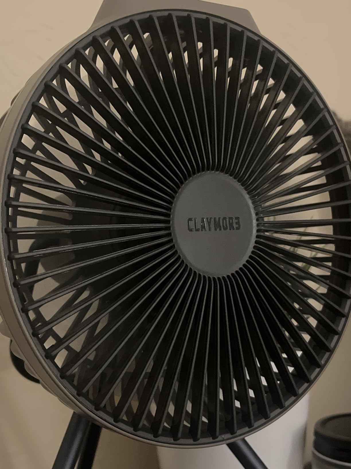 Claymore V600+ Warm Gray Rechargeable Portable Fan - 7,800mAh Battery, 4-Speed BLDC Ultra-Quiet Air Circulator USB-C Charging 32 Hrs Runtime Tripod Mountable Adjustable for Camping, Indoor, Outdoor customer photo 2