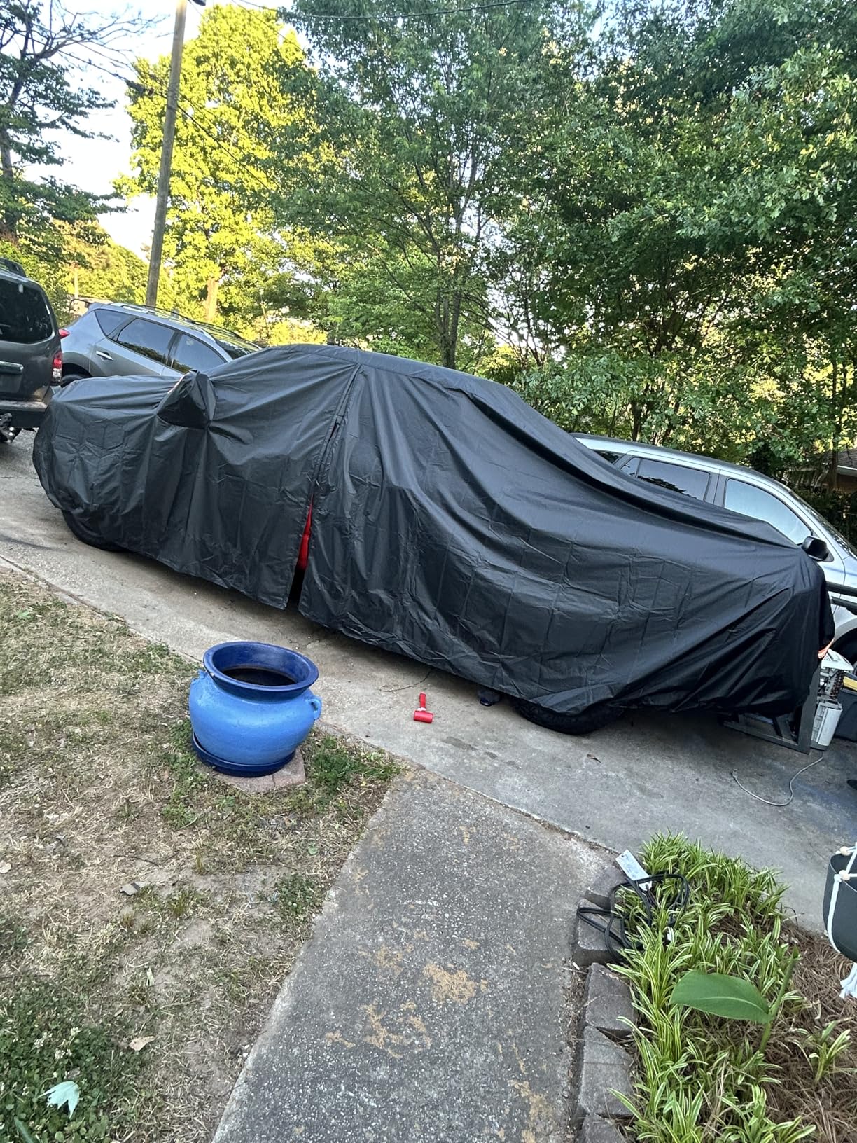 NEVERLAND Sedan Car Cover Waterproof Heavy Duty All Weather Protection Snow Anti-UV Windproof Outdoor Full Car Cover Fit for Automobiles BMW/Mercedes-Benz/Honda(for Car Size:183''L x 70''W x 59''H) customer photo 1