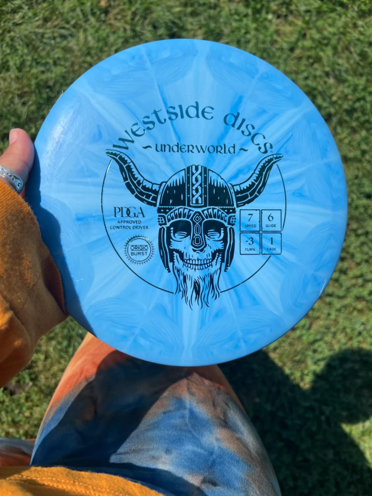 Westside Discs Origio Burst Underworld | Fairway Driver | Understable Driver | Grippy Base Plastic w/Color Burst | Disc Golf Frisbee | 170g+ customer photo 2