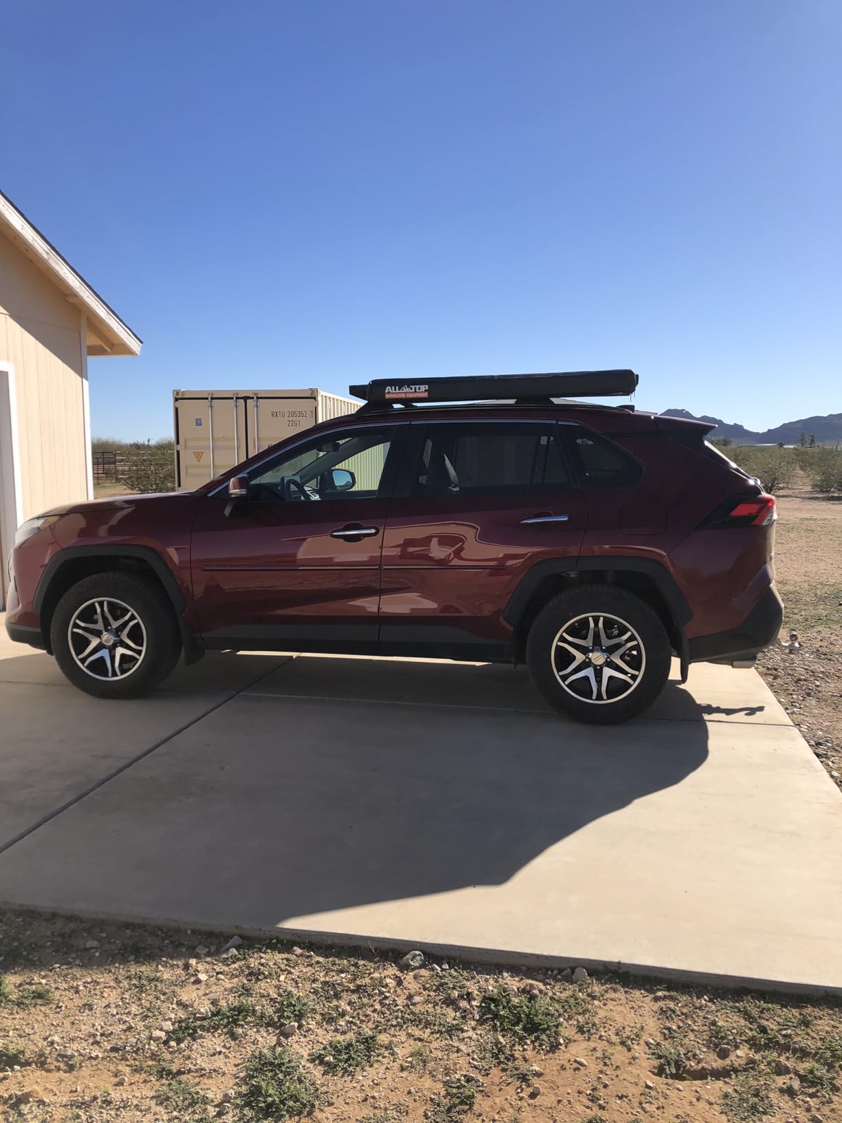 ALL-TOP Vehicle Awning 4.6'x6.6' Roof Rack Pull-Out Sun Shade UV50+, Weatherproof 4x4 Side Awning for Camping & Overland customer photo 1