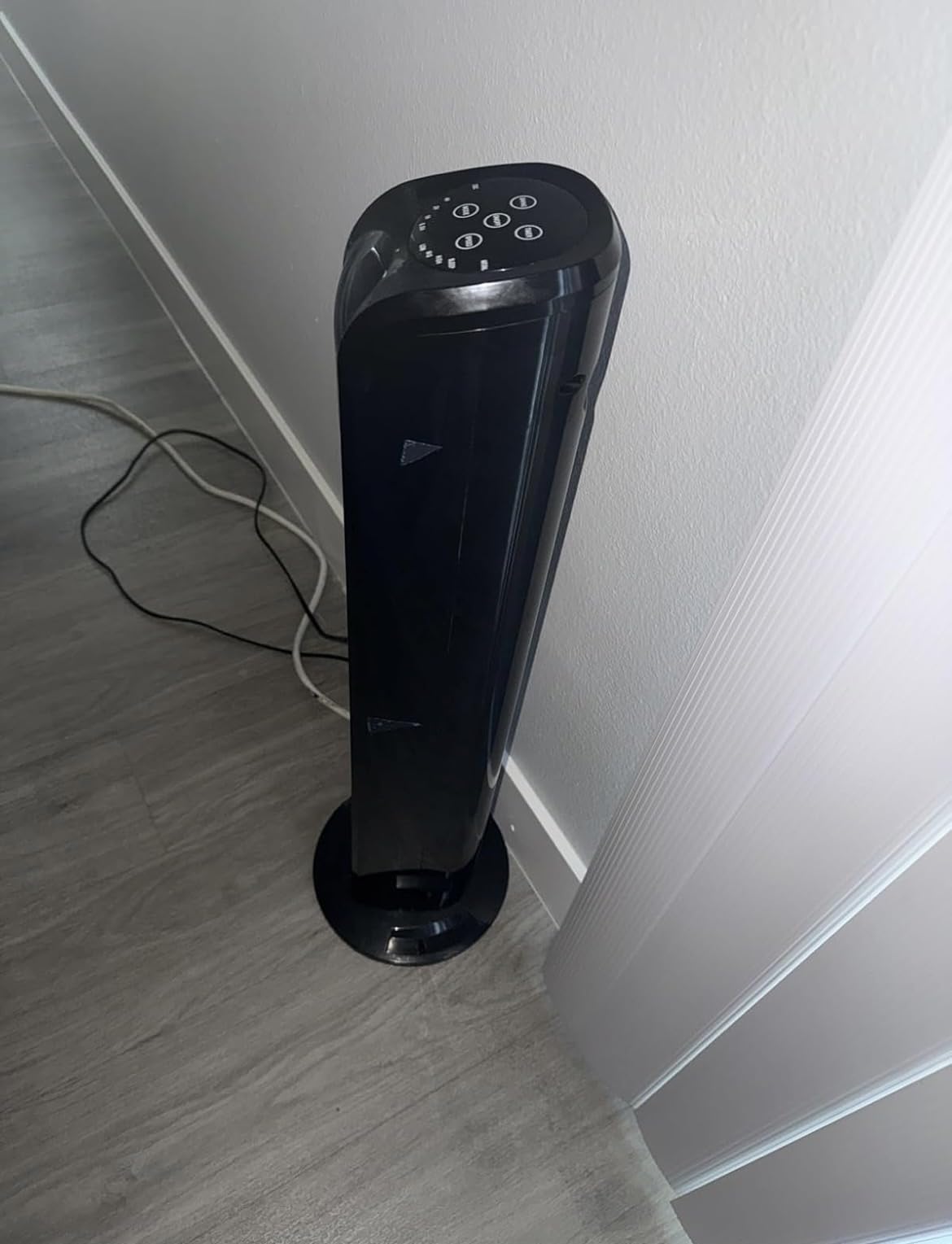 Uthfy Oscillating Bladeless Tower Fan with Remote, Quiet Cooling Portable, Electric Standing Floor Fan with 3 Wind Speeds 3 Modes for Bedroom, Indoor, Office and Home Use, 30