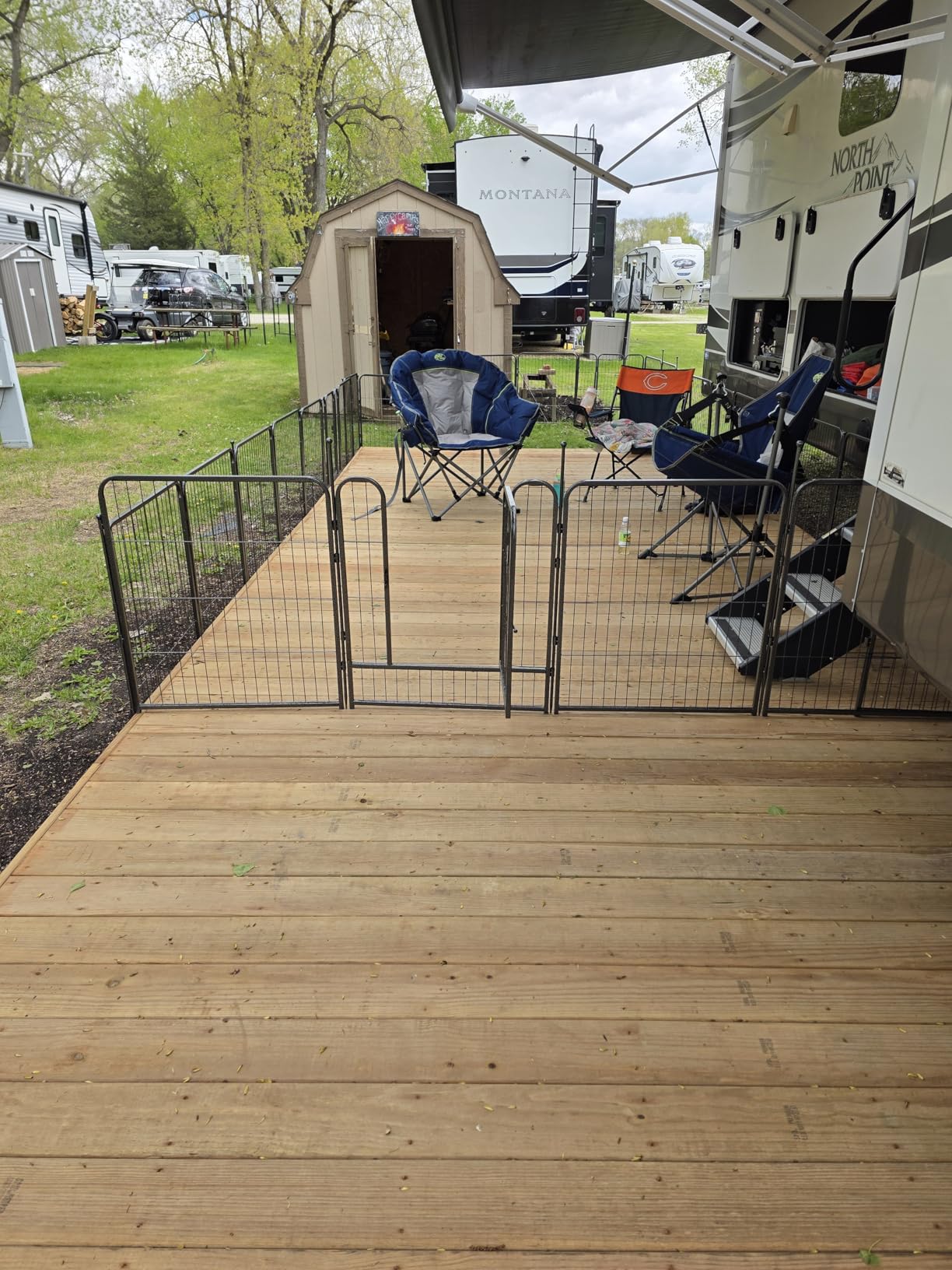 Dog Playpen, 32/40/45 Inch Height in Heavy Duty, Folding Indoor Outdoor Anti-Rust Dog Exercise Fence, Portable Pet Playpen with Door for Large Medium Small Dogs (16 Panels, 32 Inch) Silver customer photo 2