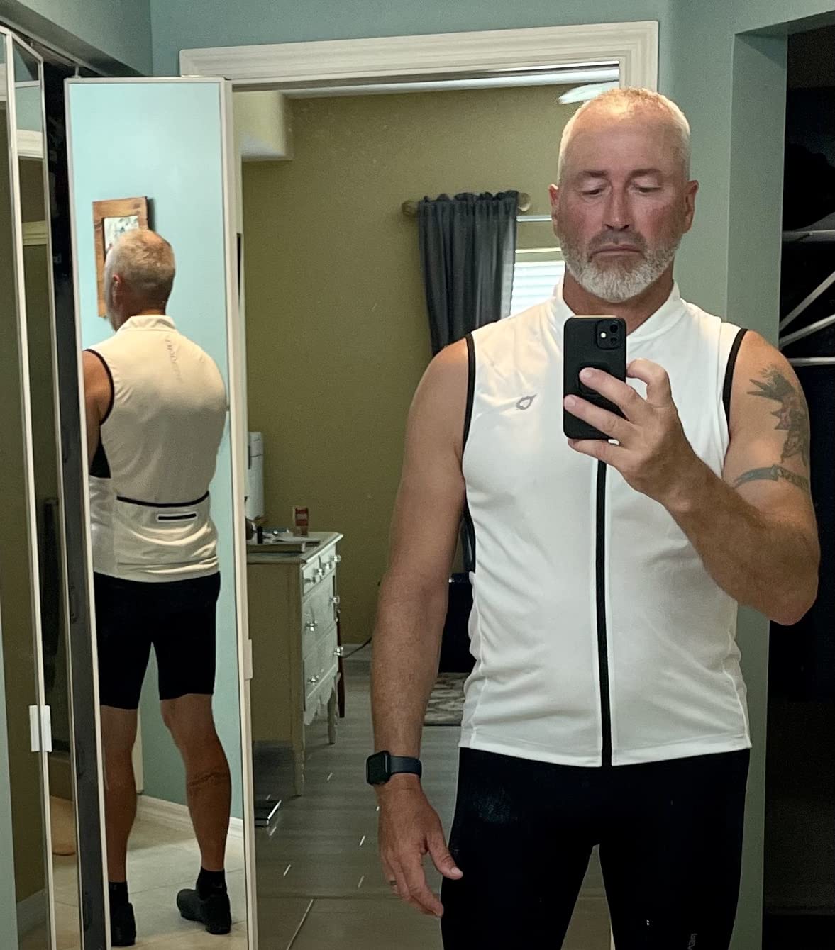 baleaf Men's Sleeveless Cycling Jersey Road Bike Shirt Bicycle Biking Tank Tops Full Zip Pockets SPF UPF50+ customer photo 1