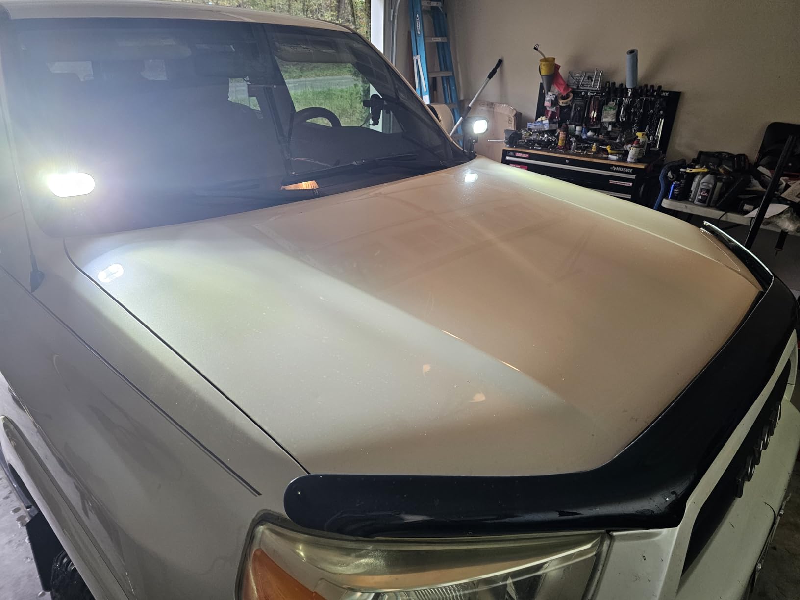 Auxbeam 4 Inch LED Light Pods, 60W Square Offroad Driving Light Super Bright 120° White Broad Flood Beam Pods Light with Off Road Wiring Harness (2 Pcs) customer photo 2