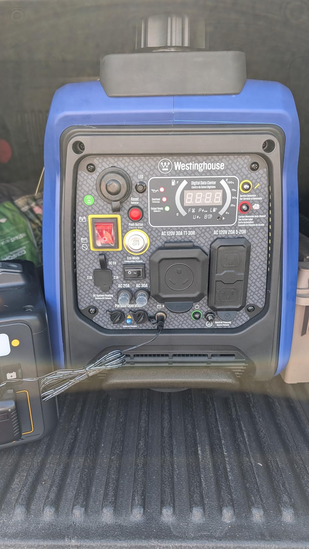 Westinghouse 5000 Peak Watt Super Quiet Dual Fuel Portable Inverter Generator, Remote Electric Start, Gas & Propane Powered, RV Ready, CO Sensor, Parallel Capable customer photo 2