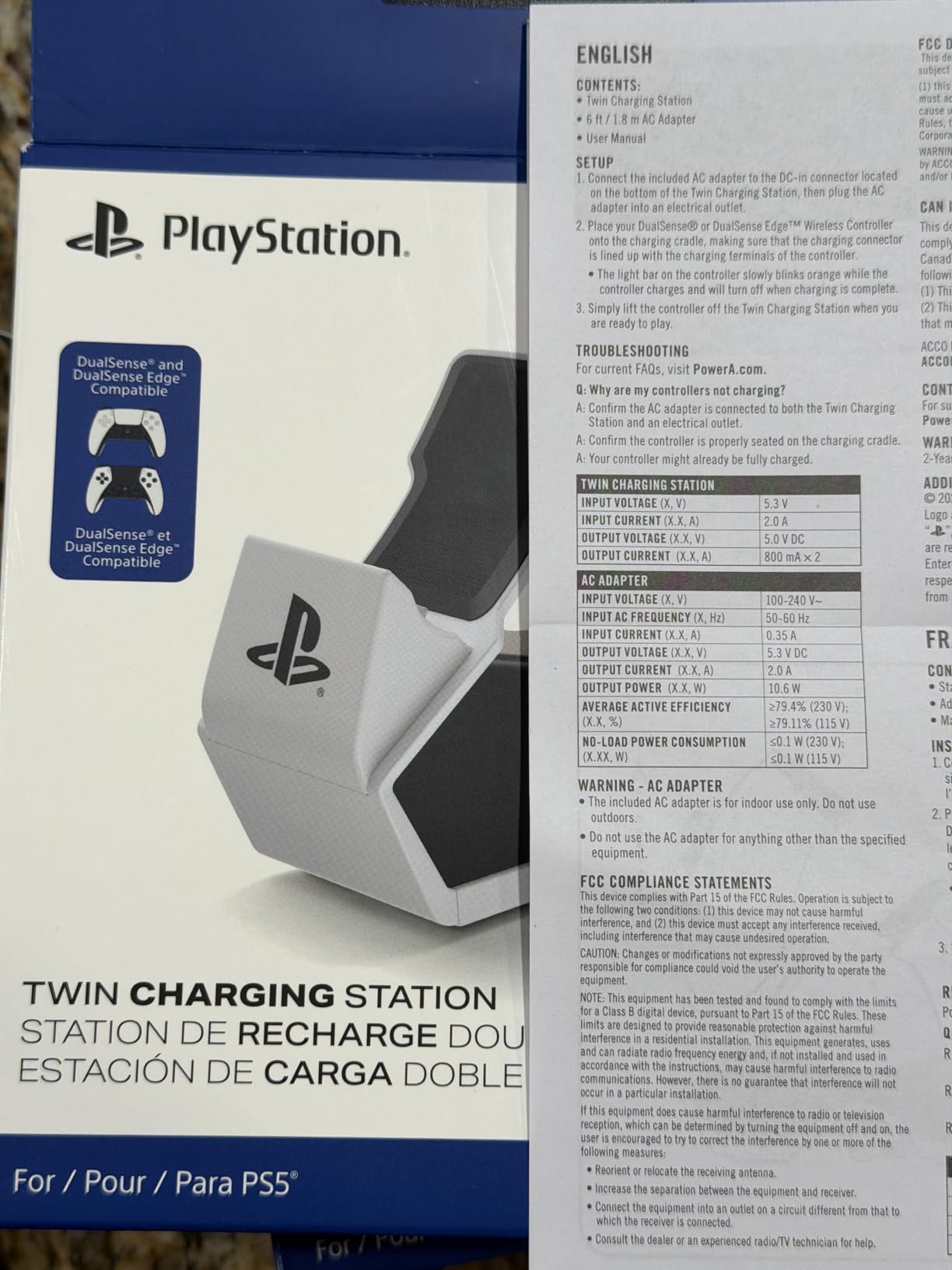PowerA Twin Charging Station for Dualsense Wireless Controllers - PlayStation 5 customer photo 1