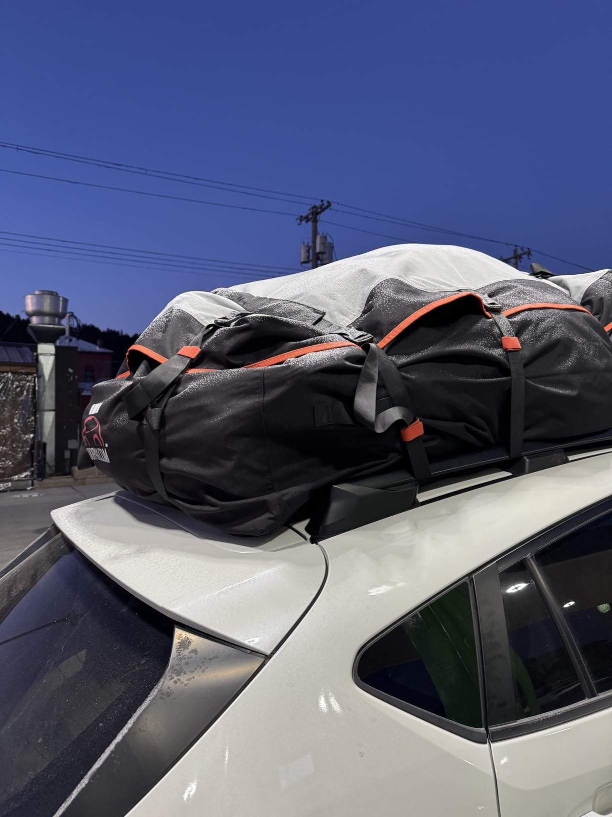 RoofPax 23 cft. Extra Waterproof Rooftop Cargo Carrier Bag, Double Weatherproof Zippers, 10 Heavy-Duty Tie-Down Straps fit Cars with/Without a Rack or Side Rails, Safety Hooks Included customer photo 1