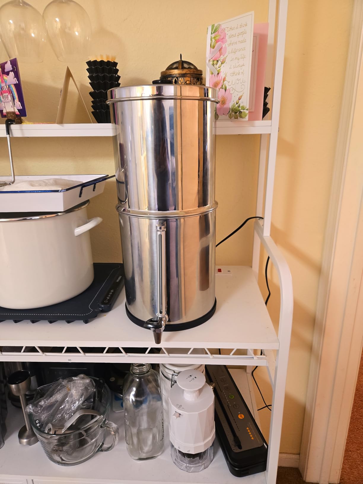 Purewell 8-Stage 0.01μm Ultra-Filtration Water Filter System, 304 Stainless Steel Countertop System with 4 Filters, Metal Water Level Spigot and Stand, Reduce Fluoride and Chlorine, 2.25G, PW-OB-CF customer photo 2