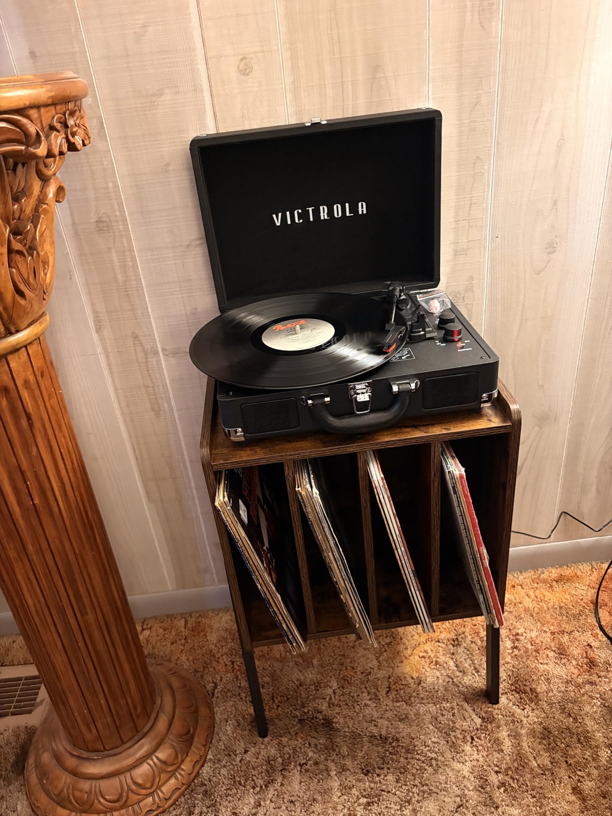 Victrola Journey Bluetooth Portable Suitcase Record Player - with Built-in Speakers, 3 Speed Vinyl Record Player, RCA Out, Headphone Jack (Green Olive) customer photo 2