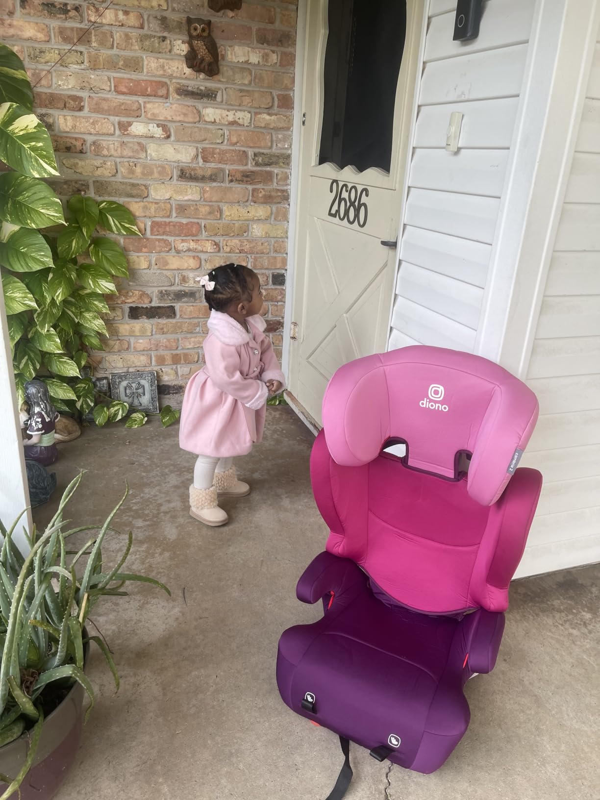 Diono Cambria 2 XL, Dual Latch Connectors, 2-in-1 Belt Positioning Booster Seat, High-Back to Backless Booster, Space and Room to Grow, 7 Headrest Positions, 8 Years 1 Booster Seat, Pink customer photo 1