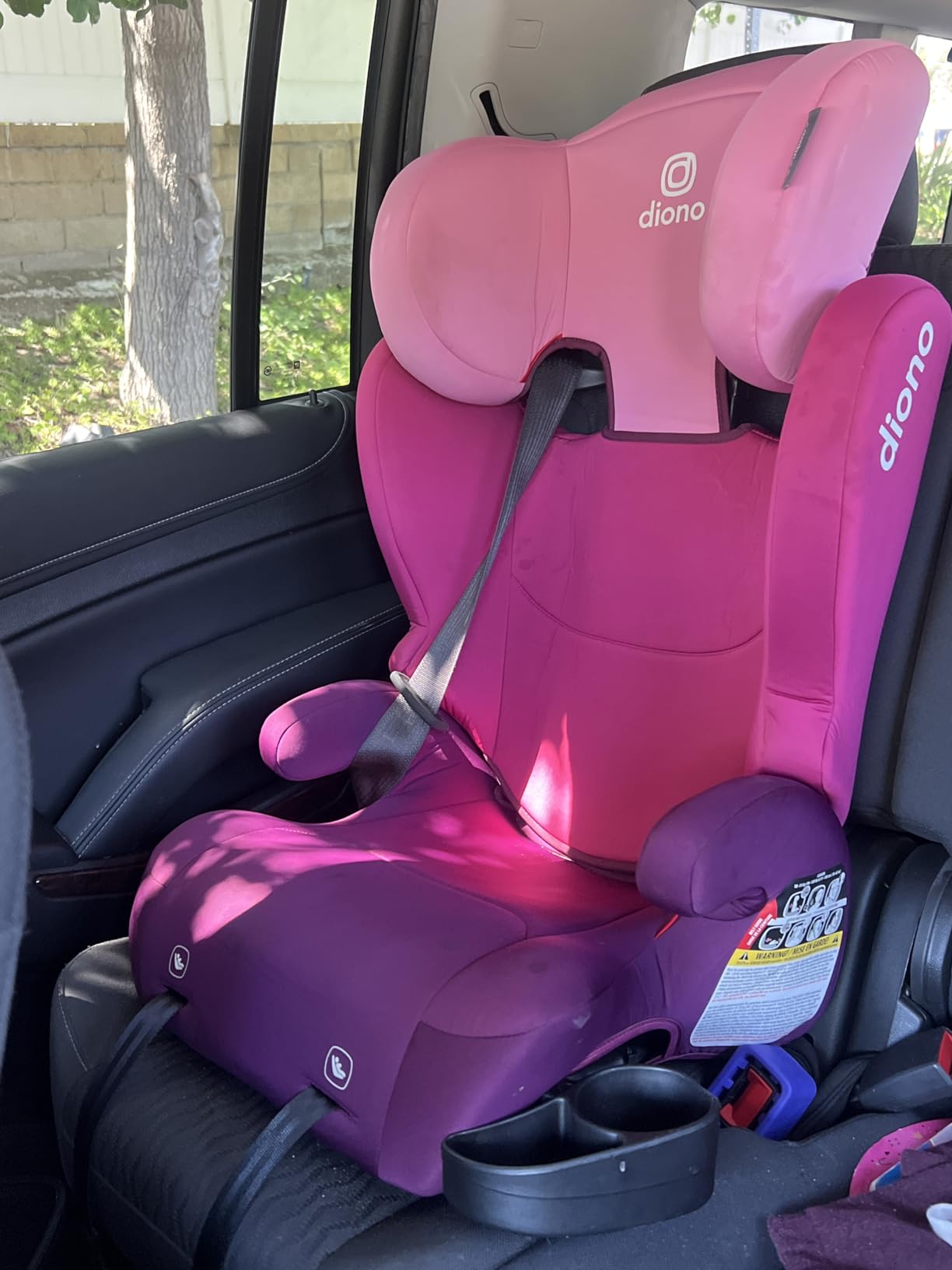 Diono Cambria 2 XL, Dual Latch Connectors, 2-in-1 Belt Positioning Booster Seat, High-Back to Backless Booster, Space and Room to Grow, 7 Headrest Positions, 8 Years 1 Booster Seat, Pink customer photo 2