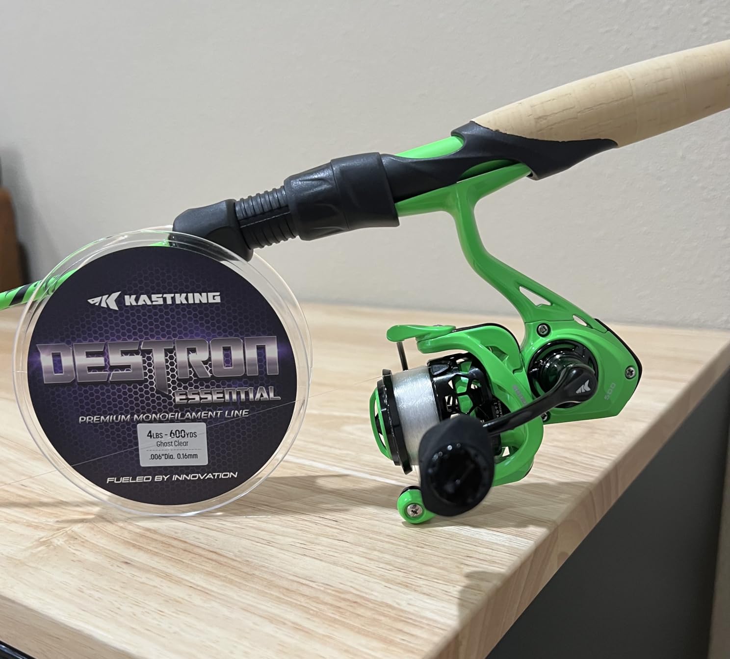 KastKing Zephyr Spinning Reels - 7+1/6+1 BB - Carbon Fiber Drag - Stainless Steel Shaft - Aluminum & CNC Spool - Black/Green/Orange - Sizes 500/1000 SFS - ICE Fishing Ready Reels! customer photo 1