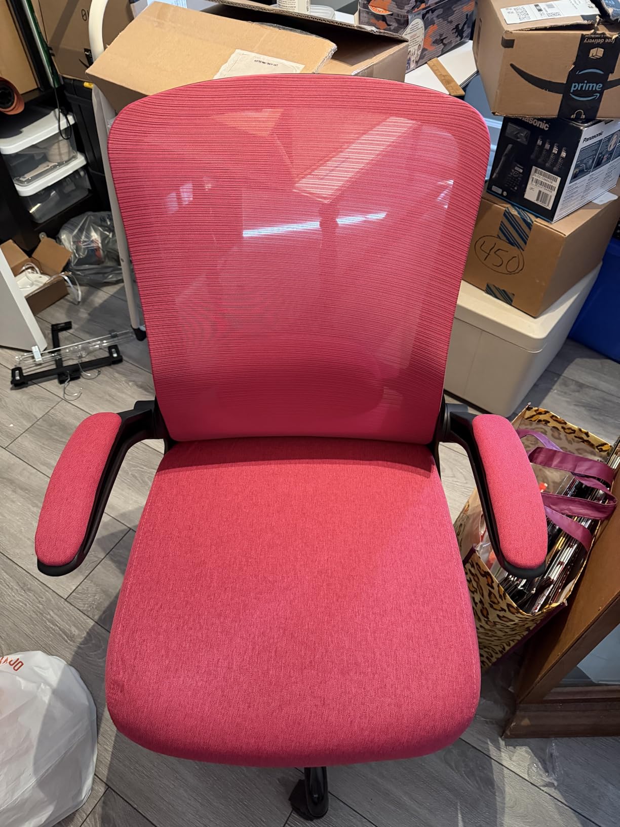 Mimoglad Ergonomic Office Chair - Desk Chair with Flip-up Armrests & 135 Degree Recline, Adjustable Lumbar Support - Space-Saving Task Chair for Business/Team Office & Home (Black, 350lbs) customer photo 1