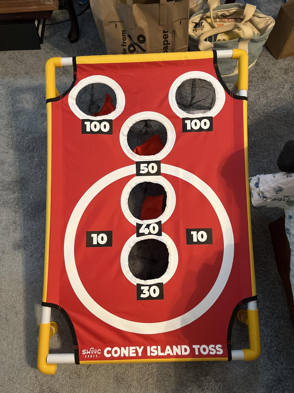 Swooc Games - Coney Island Toss - Arcade Style Cornhole Board Set w/Carrying Case & 15+ Games customer photo 1