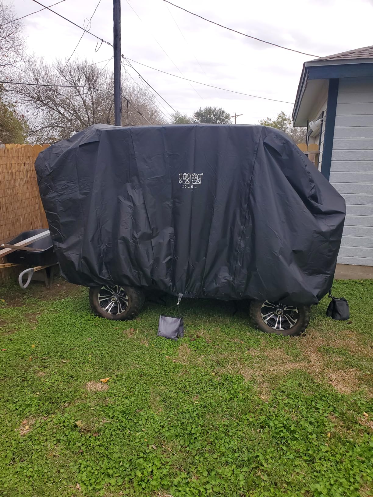 10L0L Golf Cart Cover 2/4/4+2 Passenger for Yamaha EZGO Club Car, Heavy Duty 420D Waterproof Windproof Durable Oxford Golf Cart Cover with 3 Zipper Doors customer photo 2
