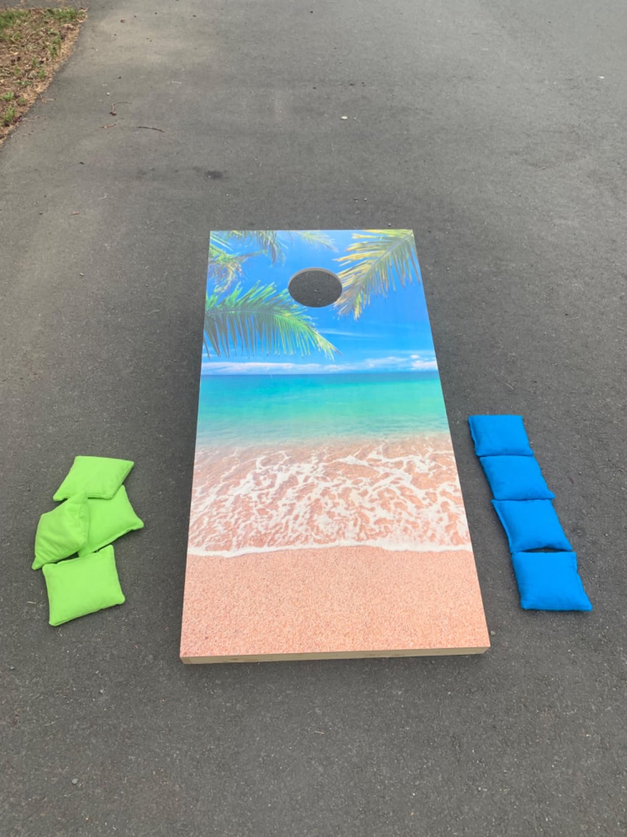 Tailgating Pros Cornhole Board Set w/Bean Bags and Carrying Case - 4'x2' Corn Hole Toss - Tournament and Lightweight Options - Optional LED Lights customer photo 1