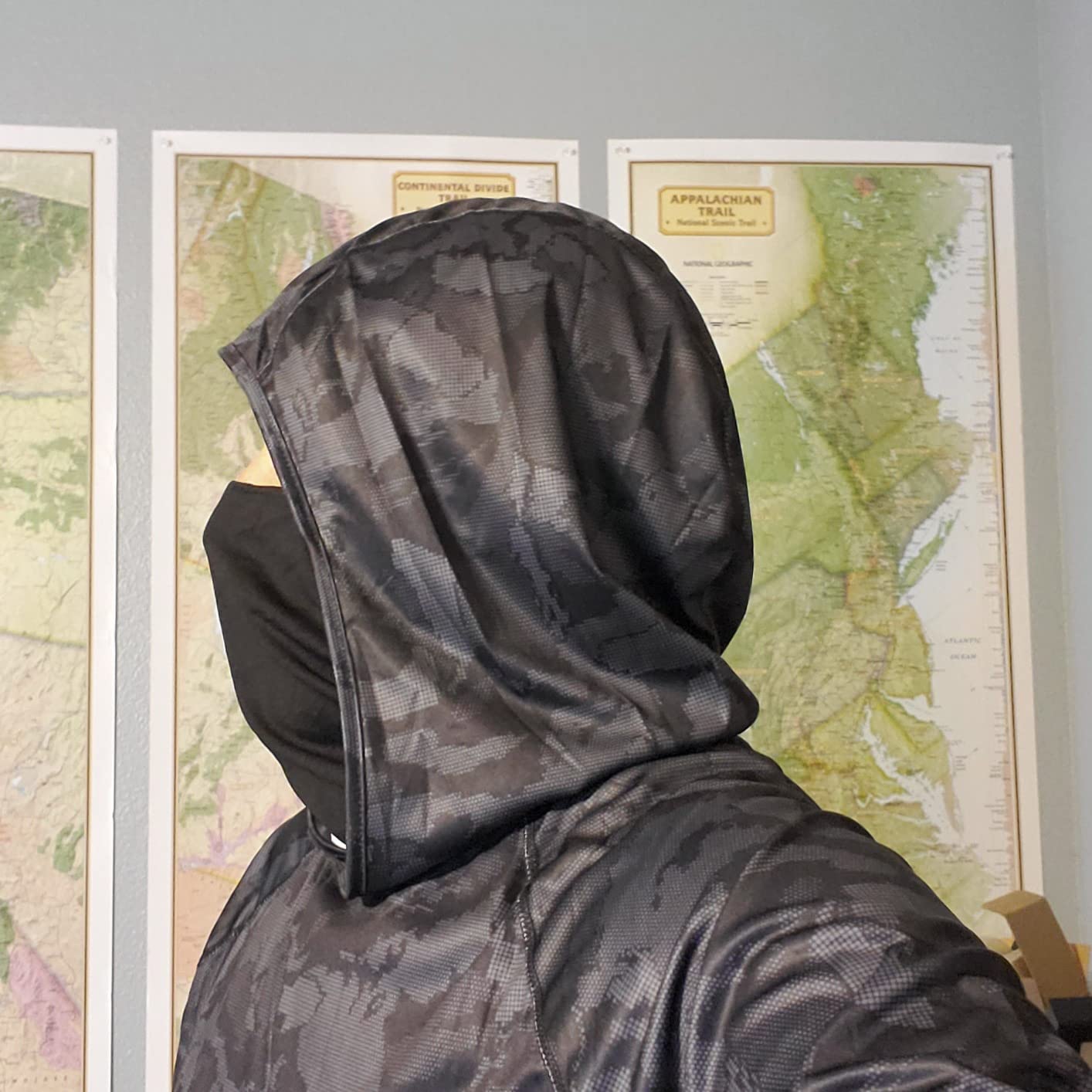 Men's Hooded Sun Shirts with Mask Fishing Shirts for Men Long Sleeve UPF 50 Rash Guards Cooling Hoodies Hiking Shirts customer photo 1