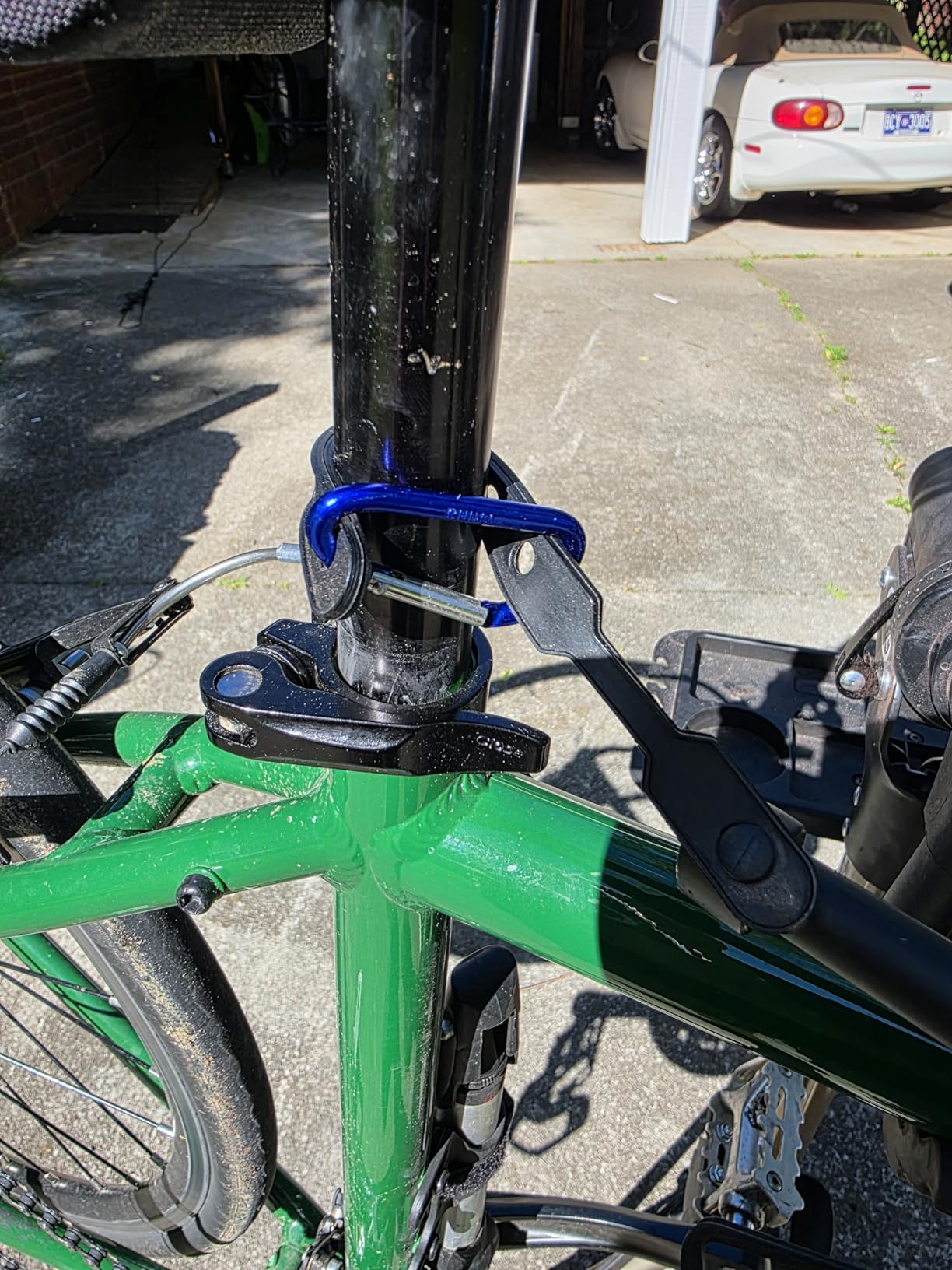CXWXC Bike Repair Stand -Shop Home Bicycle Mechanic Maintenance Rack- Bike Workstands for Mountain Bike and Road Bike (C:Champagne Blue) customer photo 1