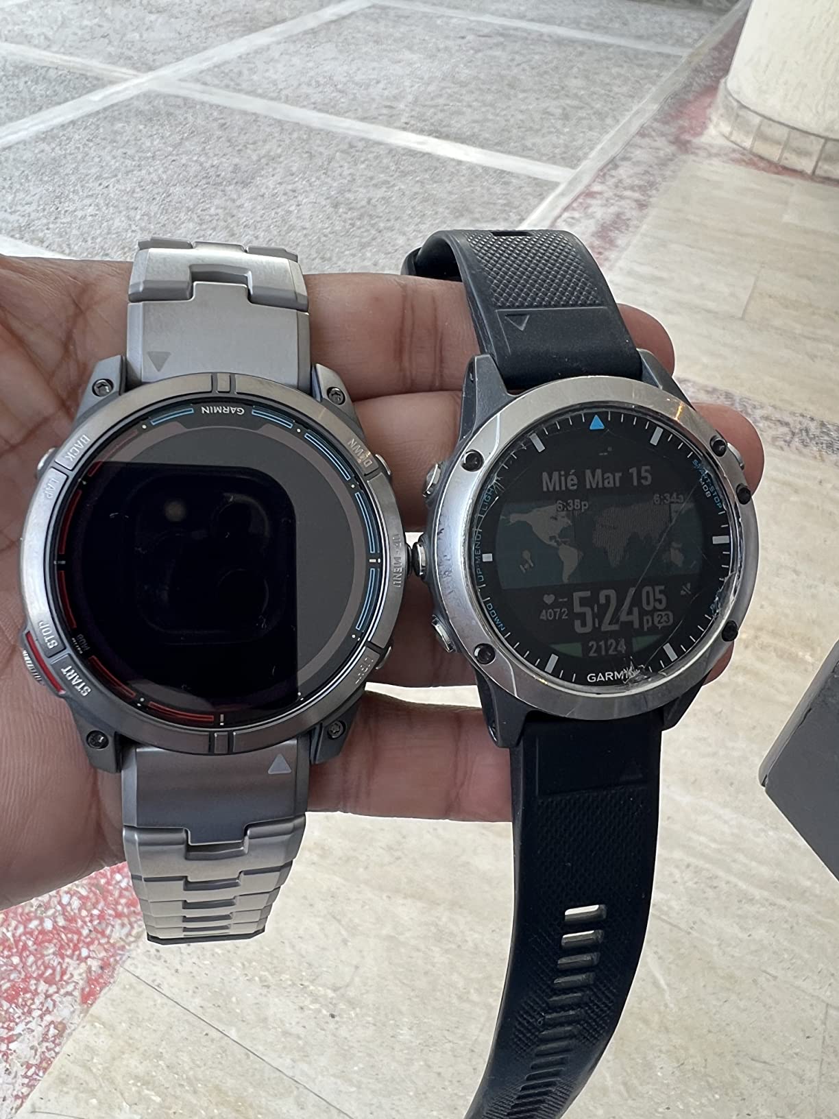 Garmin quatix 7X Solar Edition, Marine GPS Smartwatch, Solar Charging Capabilities, Durable Watch with Flashlight, Tide Changes and Anchor Drag Alerts, Waypoint Marking customer photo 2