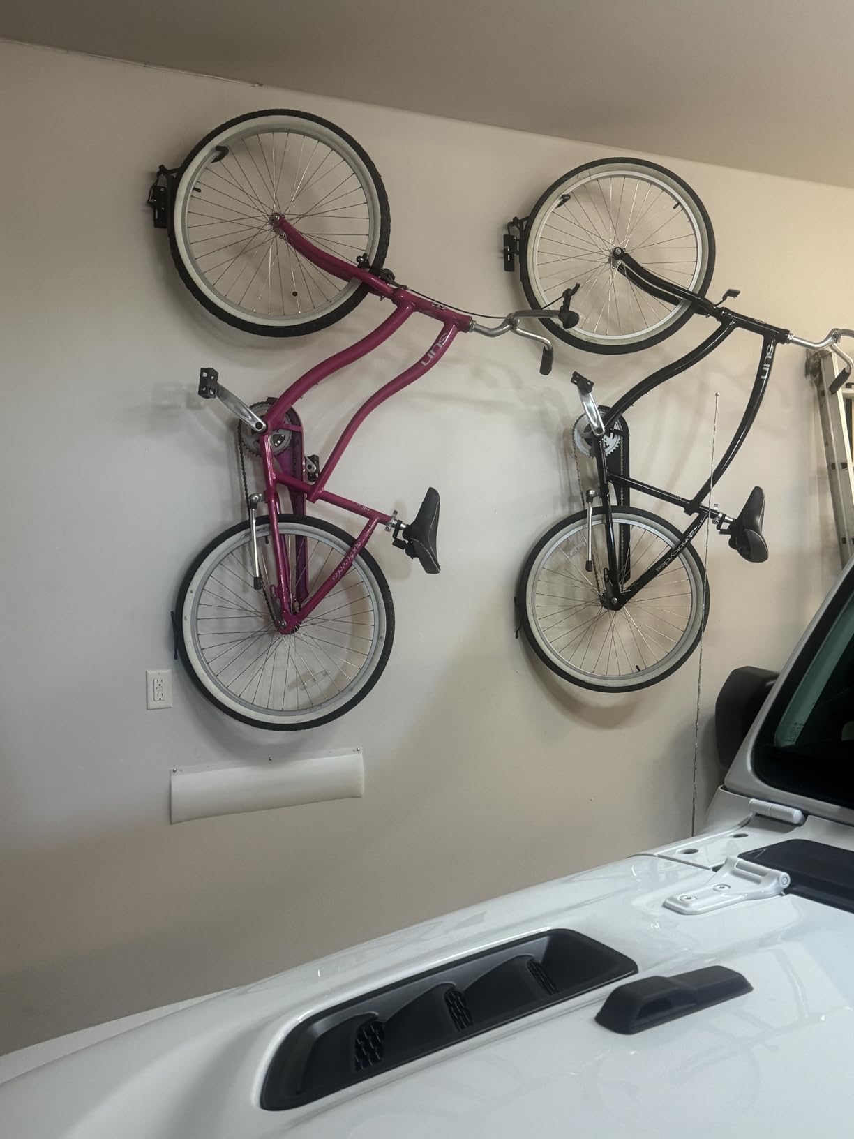 StoreYourBoard Bike Hangers for Garage | Garage Bike Rack Wall Mount, Vertical Bicycle Rack for Garage | 124° Swivel Bike Wall Mount with Stopper, Holds 50lbs customer photo 2