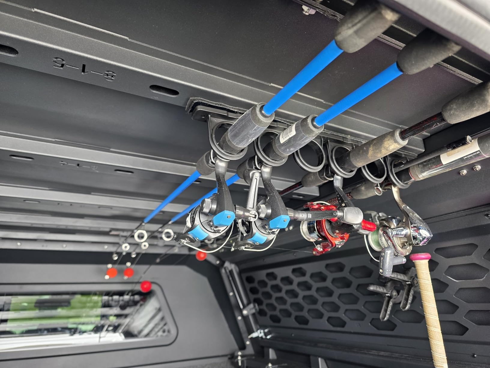 Rush Creek Creations Ceiling Fishing Rod Holder for 6 Rods, Garage Organization and Wall Storage, Horizontal Rack customer photo 2