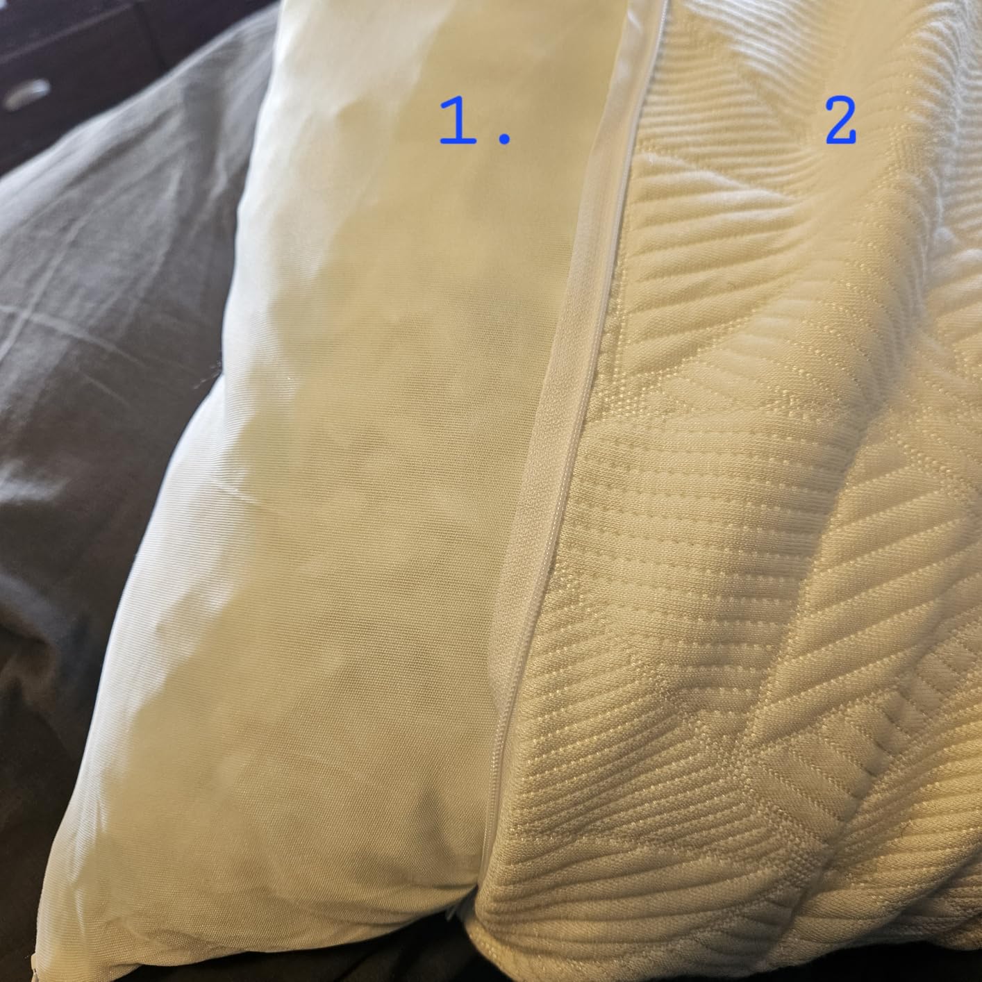 BETU Cooling Pillow Queen Size, Shredded Memory Foam Pillow for Hot Sleepers, Adjustable Firm Soft Support Pillows, Cool Bed Pillows for Side Back Stomach Sleeping Sleepers, gifts for boyfriend, White customer photo 2
