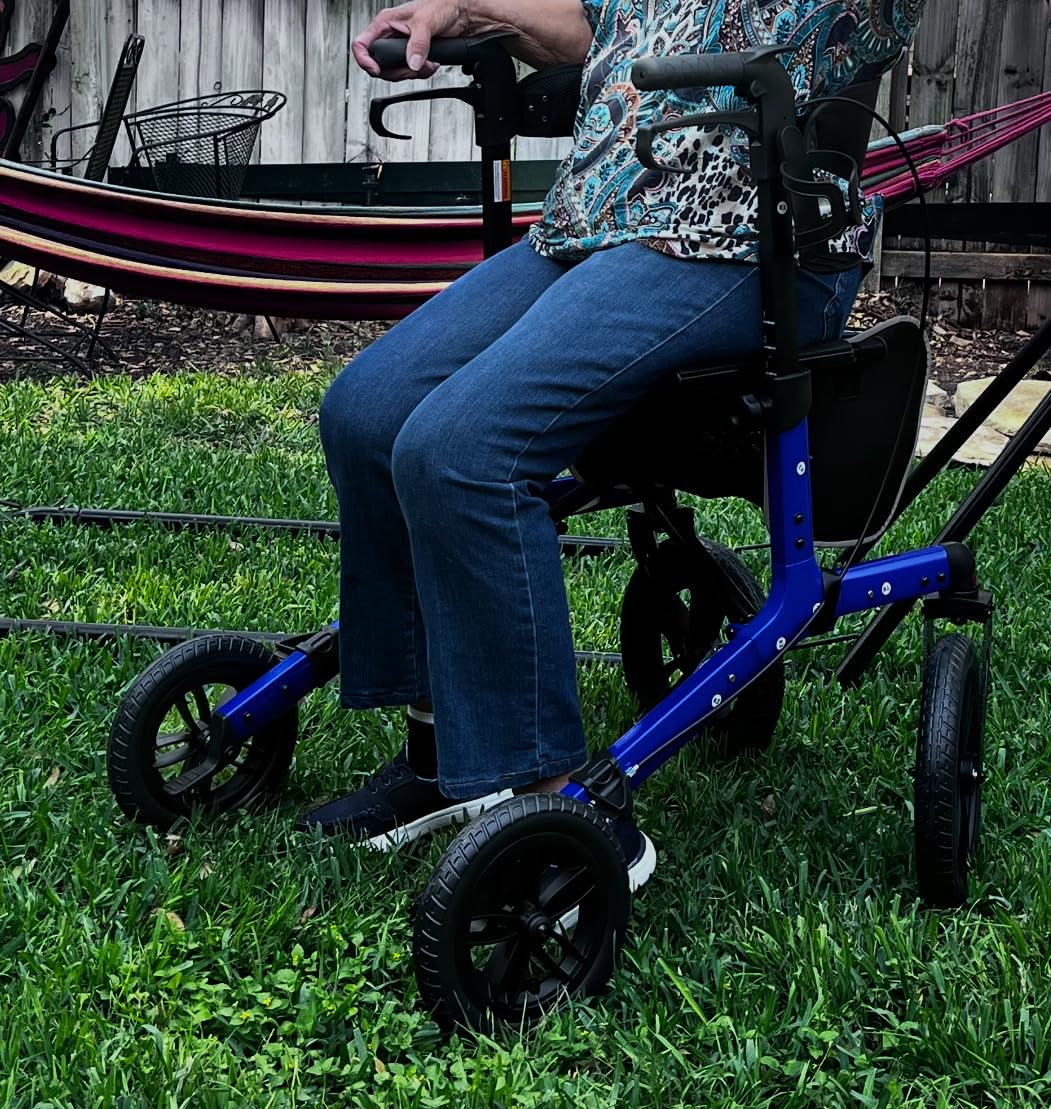 ELENKER All-Terrain Rollator Walker with Non-Pneumatic Tire 12