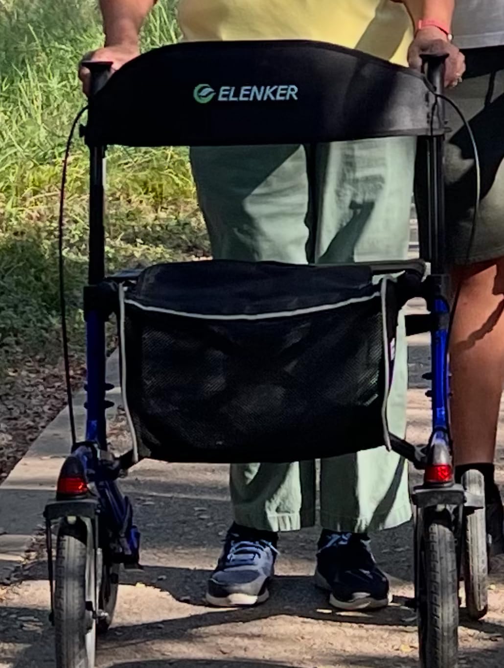 ELENKER All-Terrain Rollator Walker with Non-Pneumatic Tire 12