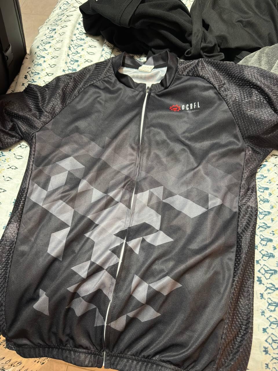 GCRFL Men's Cycling Jersey Short Sleeve Biking Shirt with 3 Rear Pockets + Zipper Pocket Breathable Quick Dry Bicycle Jersey customer photo 1
