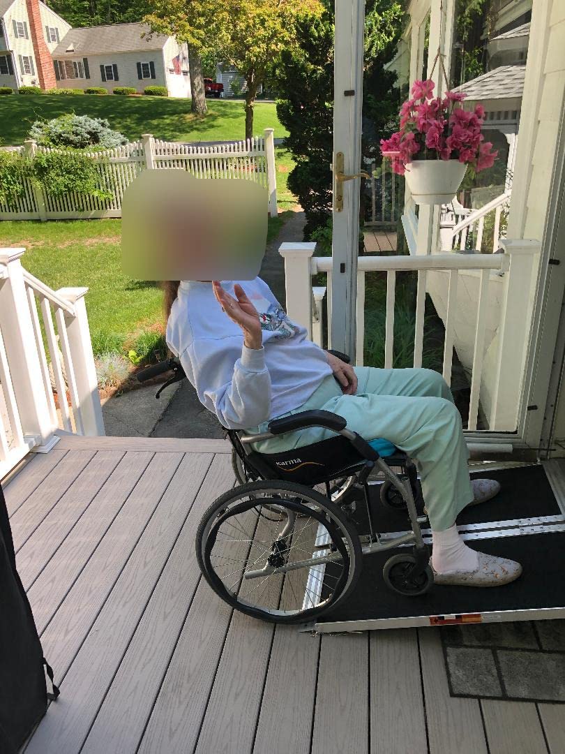 LEMNISCATE Portable Wheelchair Ramp 10FT, Wheelchair Ramps for Home Steps, Non-Slip Handicap Ramp with Handle, Folding Wheel Chair Ramps for Homes Steps, Stairs, Doorways, Scooter, 800LBS Capacity customer photo 1