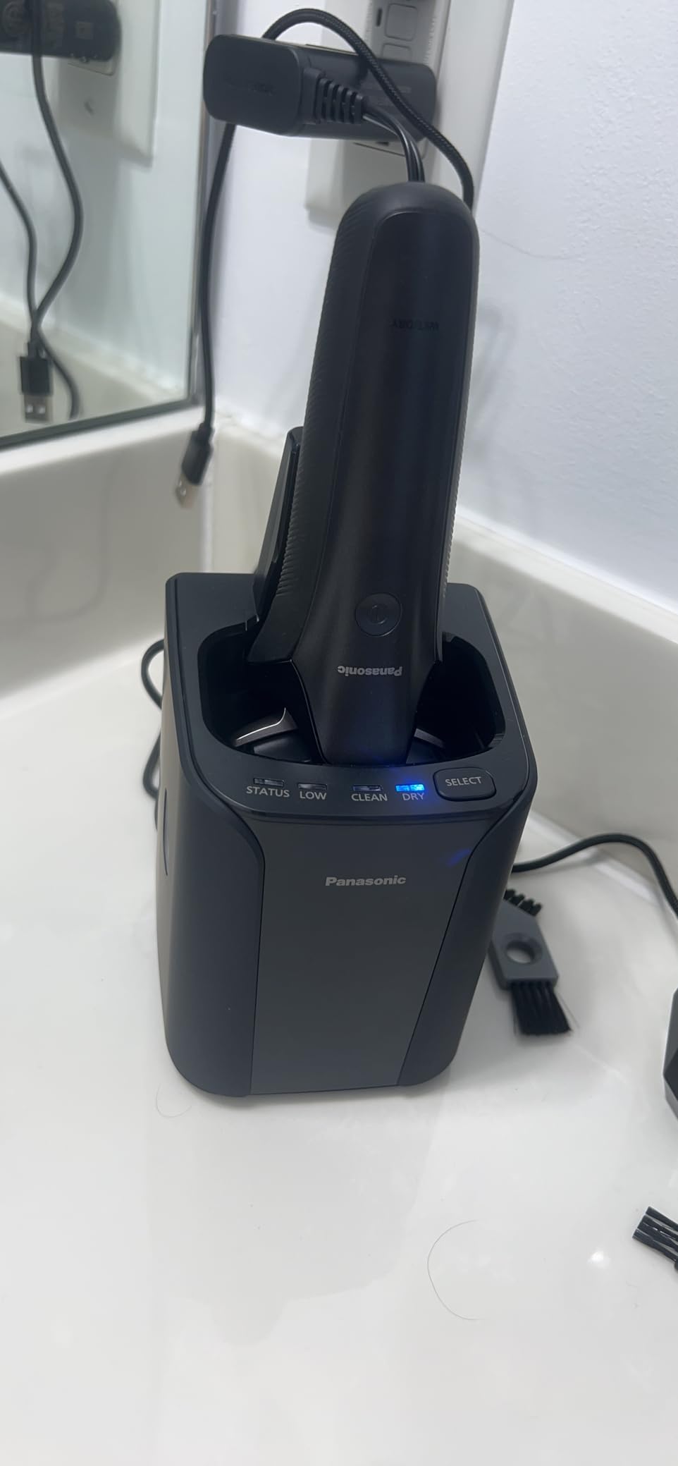 Panasonic ARC6 Electric Razor for Men Face, Wet/Dry Shavers for Men with Foil Shaver, Premium Automatic Cleaning and Charging Station, Ultra-Fast 6-Blade & Pop-up Trimmer - ES-LS9A-K (Black) customer photo 1
