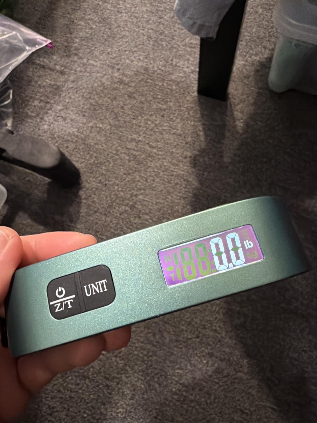 travel inspira Luggage Scale, Portable Digital Hanging Baggage Scale for Travel, Suitcase Weight Scale with Rubber Paint, 110 Pounds, Battery Included customer photo 1