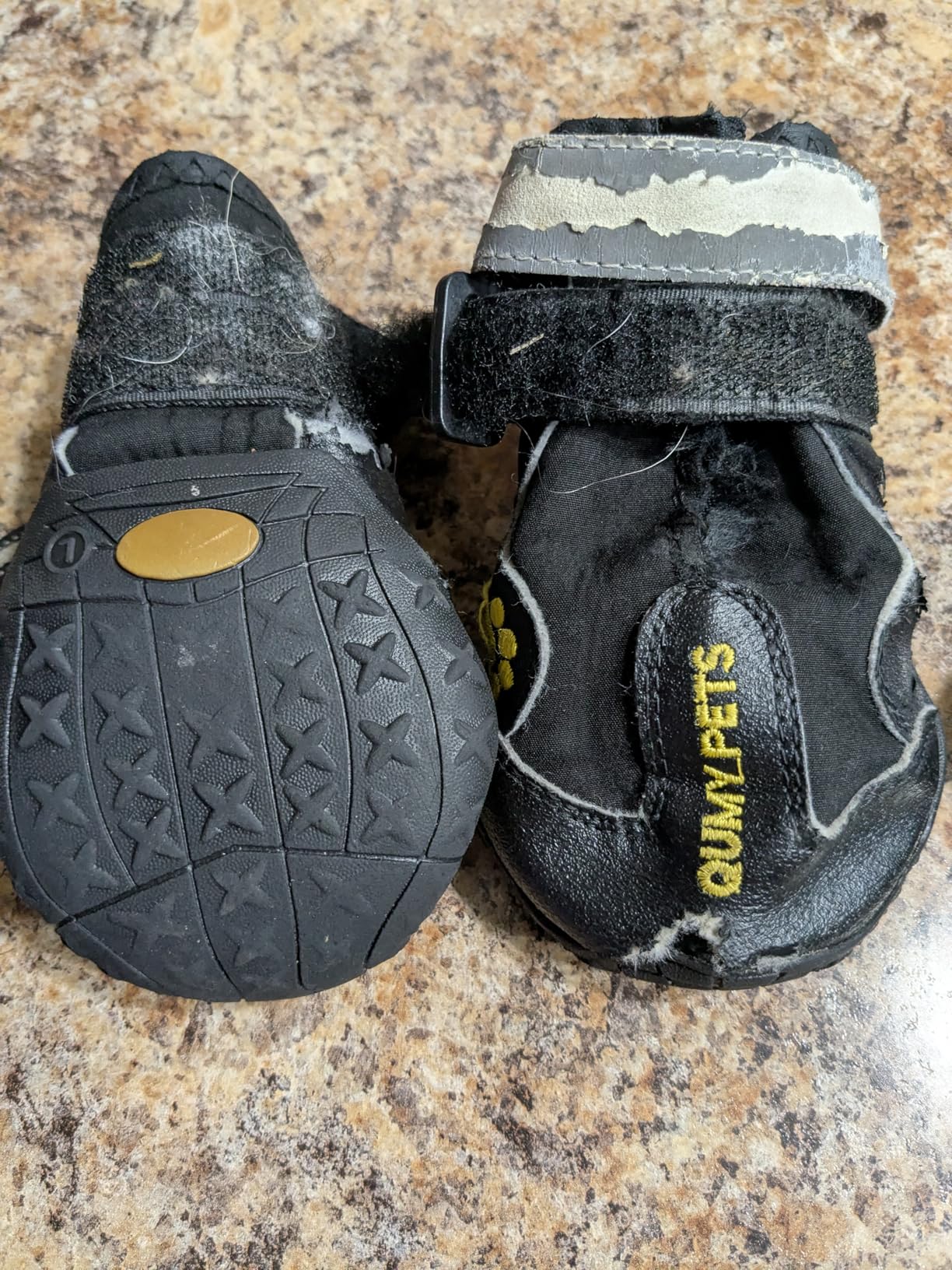 QUMY Dog Shoes for Large Dogs, Medium Dog Boots & Paw Protectors for Winter Snowy Day, Summer Hot Pavement, Water-Resistant in Rainy Weather, Outdoor Walking, Indoor Hardfloors Skid-Resistant Sole customer photo 1