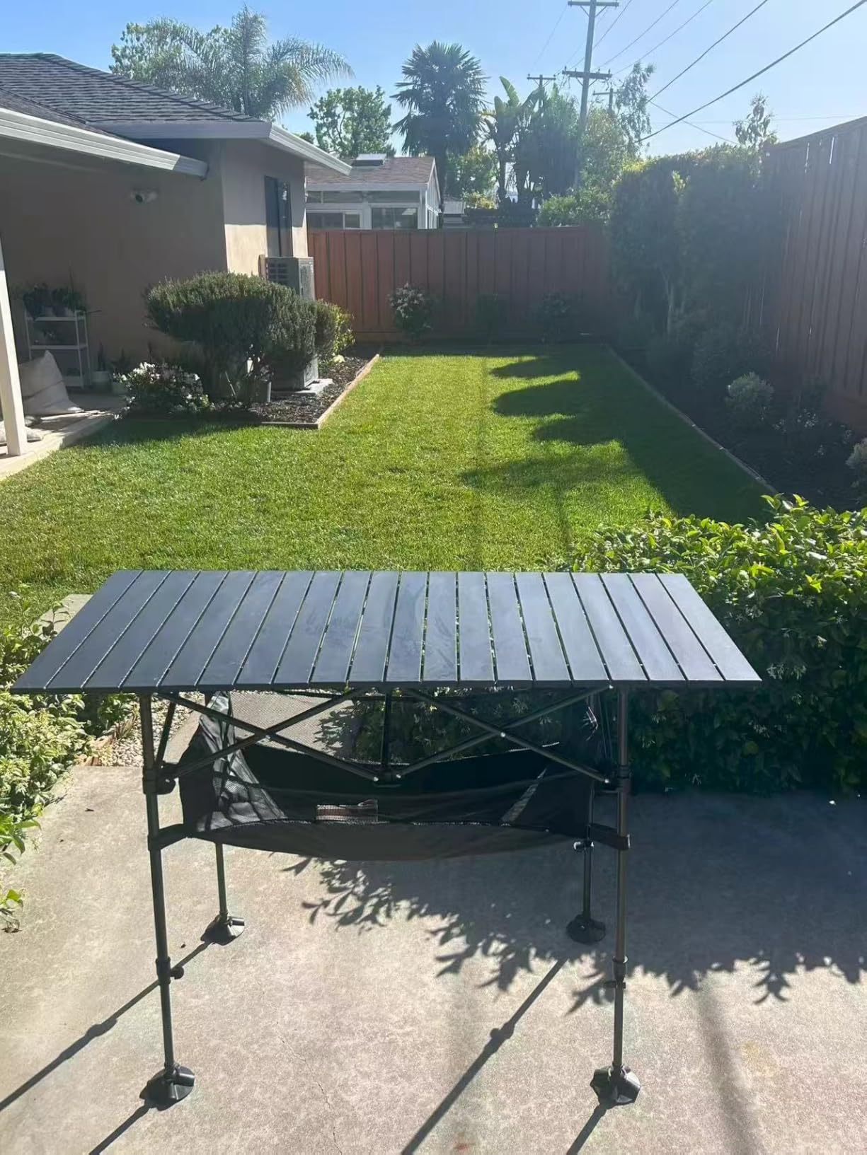LET'S CAMP Folding Camping Table, Portable Aluminum Roll-up Picnic Backpacking Table with Adjustable Height customer photo 1