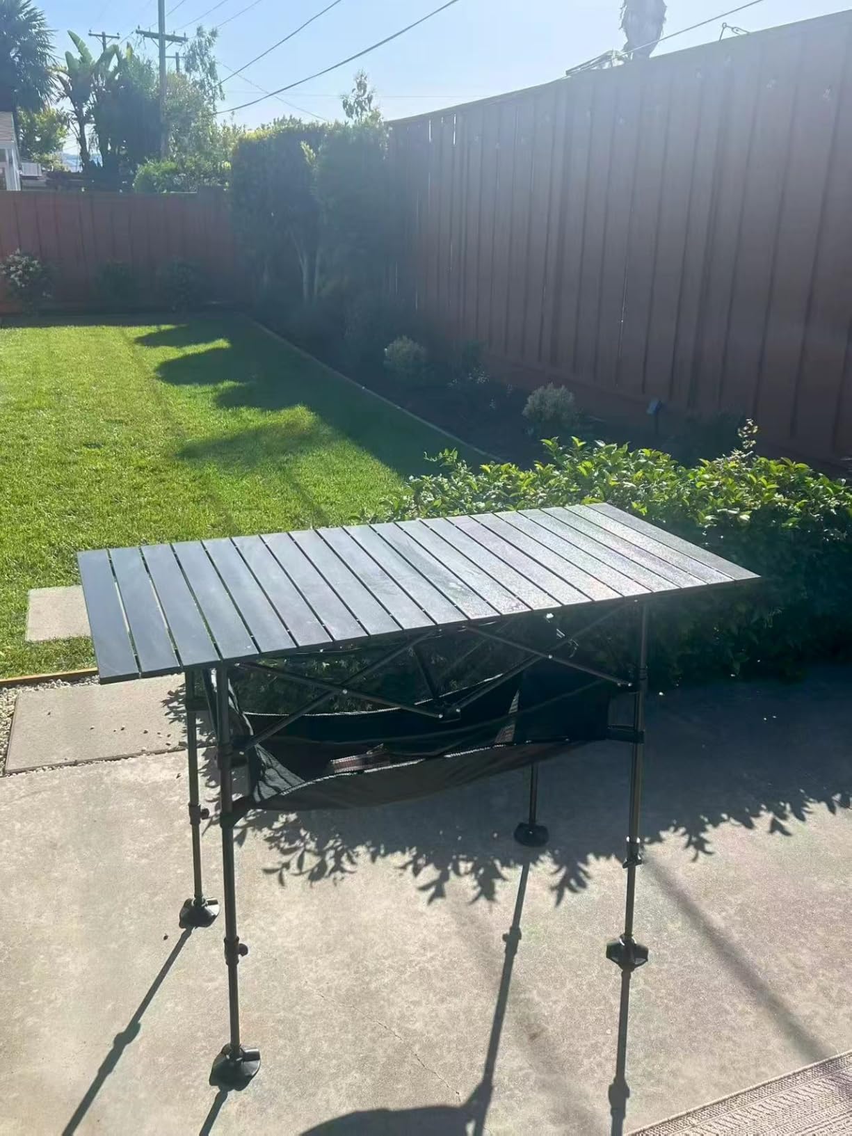 LET'S CAMP Folding Camping Table, Portable Aluminum Roll-up Picnic Backpacking Table with Adjustable Height, Large Storage and Carrying Bag for Picnic, Camping, BBQ, Party, Backyard, Beach customer photo 2